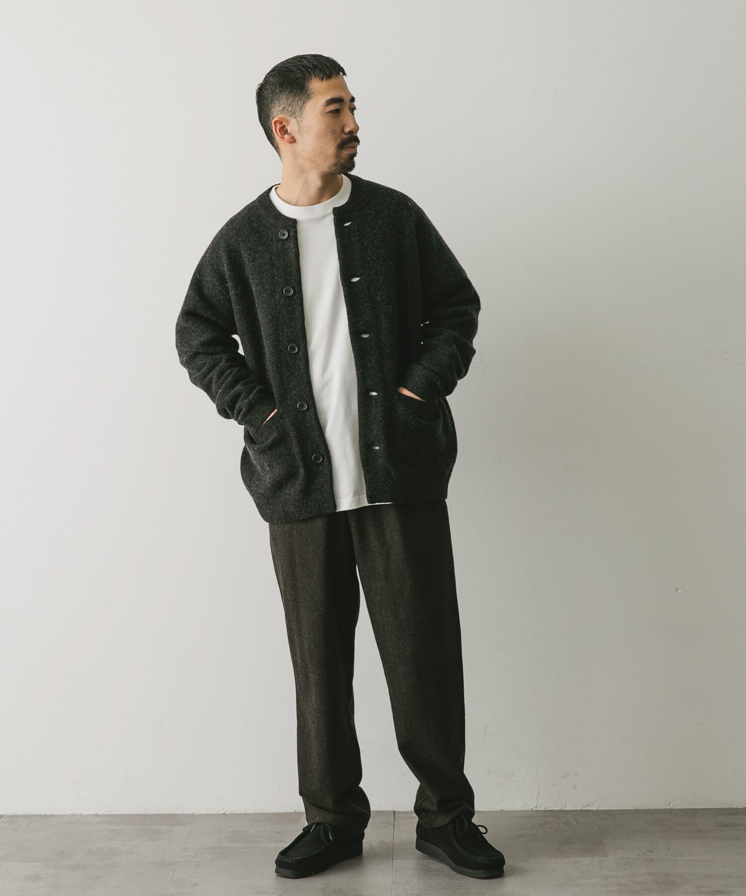 URBAN RESEARCH DOORS「『XLサイズ/WEB限定』ハミルトンウールガーターカーディガン」|カーディガン|