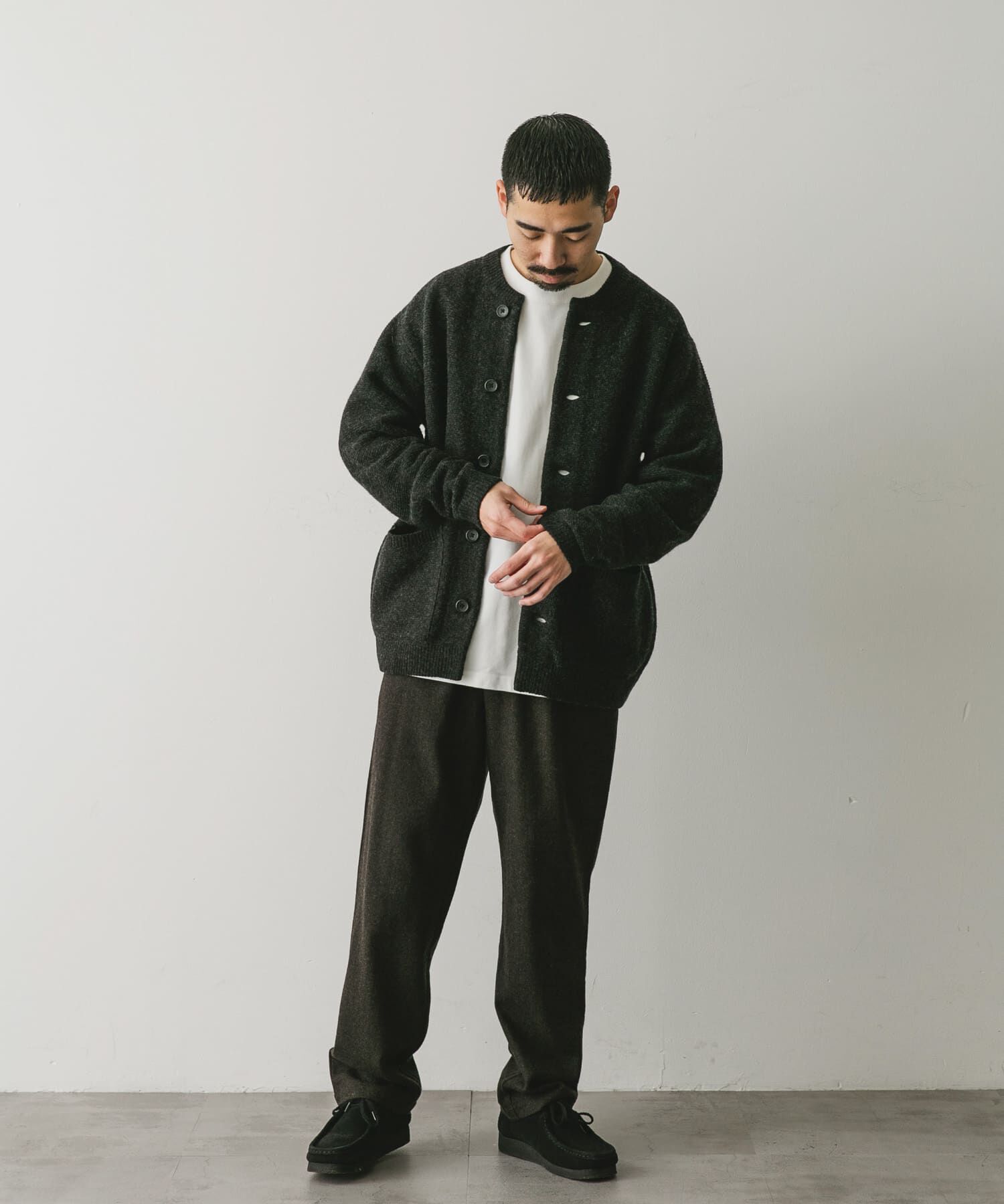 URBAN RESEARCH DOORS「『XLサイズ/WEB限定』ハミルトンウールガーターカーディガン」|カーディガン|