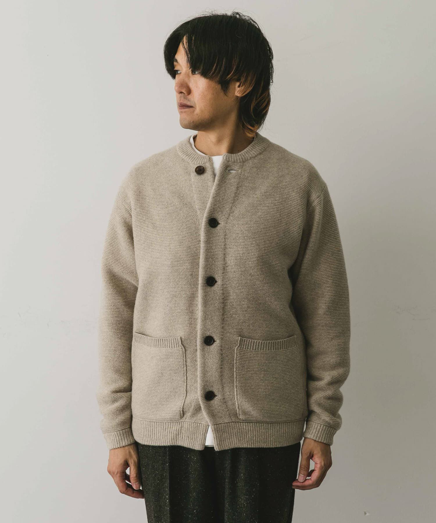 URBAN RESEARCH DOORS「『XLサイズ/WEB限定』ハミルトンウールガーターカーディガン」|カーディガン|