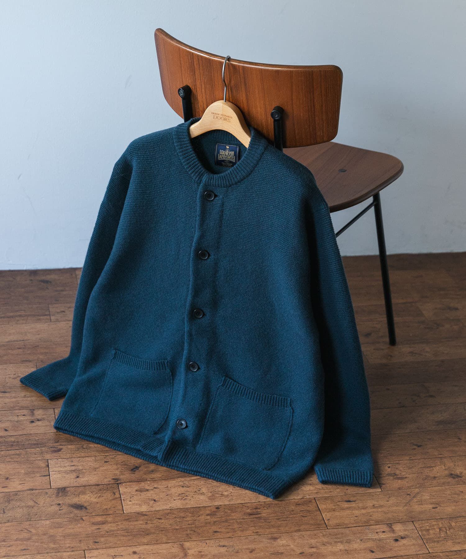 URBAN RESEARCH DOORS「『XLサイズ/WEB限定』ハミルトンウールガーターカーディガン」|カーディガン|ブルー系その他