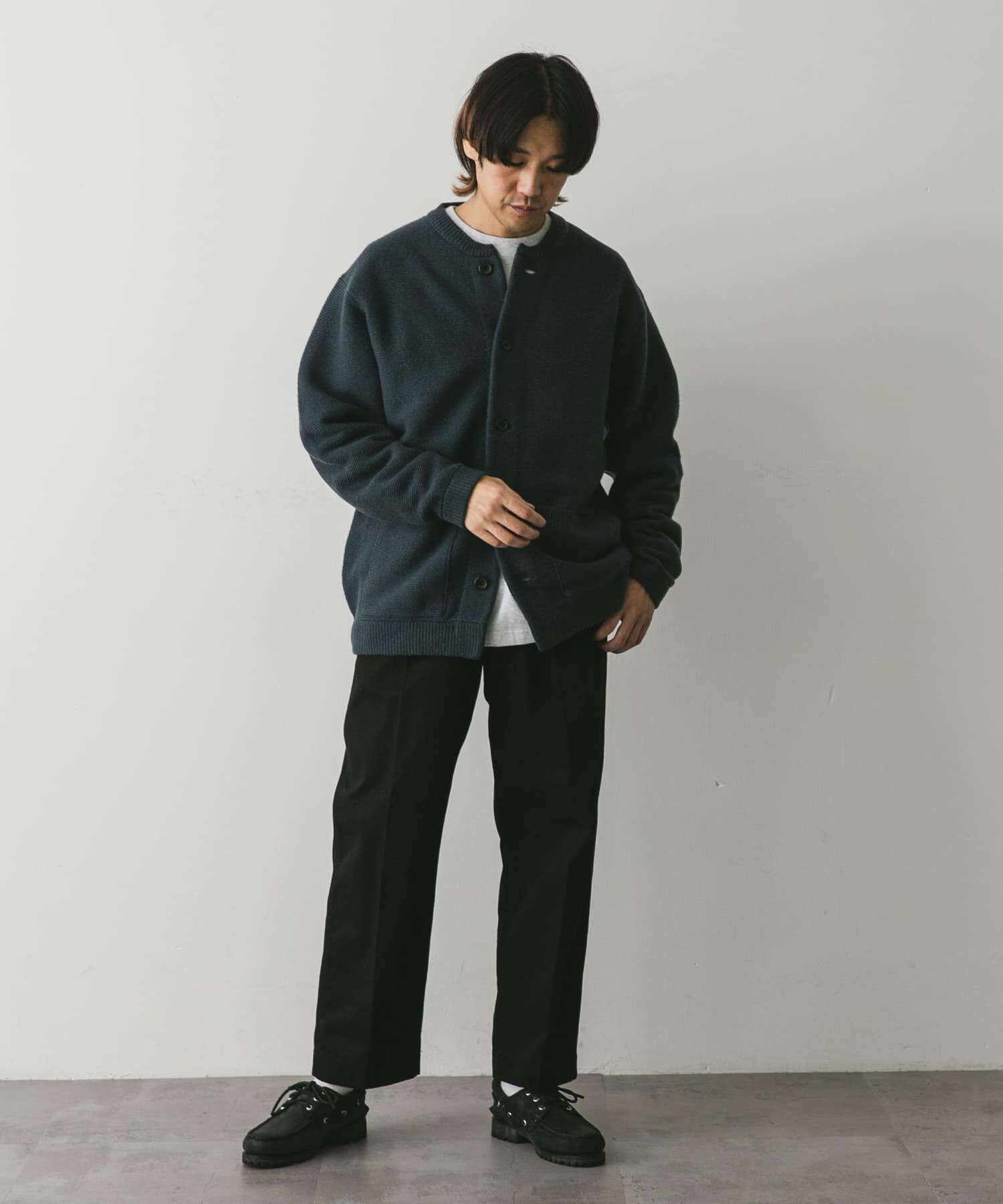 URBAN RESEARCH DOORS「『XLサイズ/WEB限定』ハミルトンウールガーターカーディガン」|カーディガン|