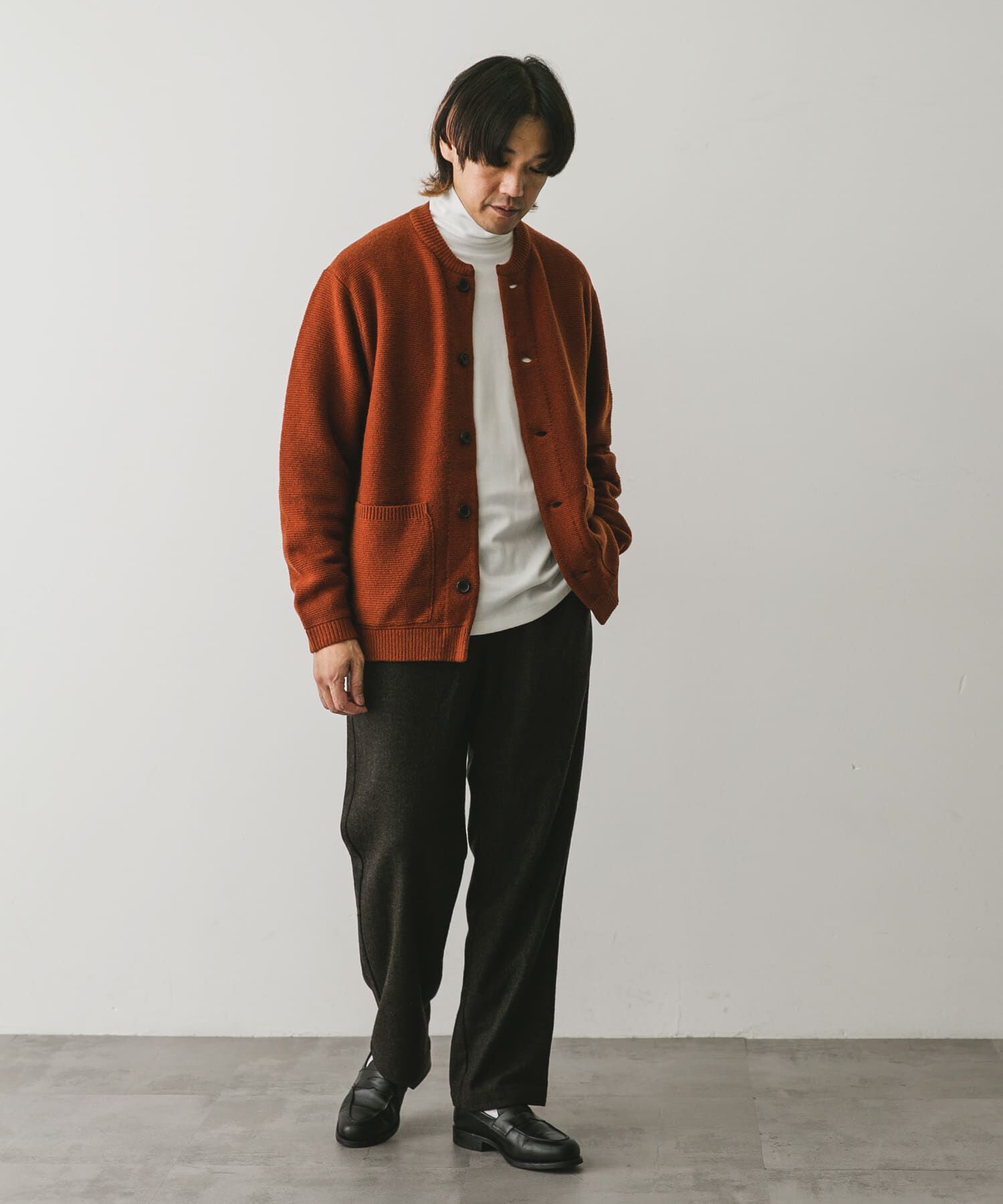 URBAN RESEARCH DOORS「『XLサイズ/WEB限定』ハミルトンウールガーターカーディガン」|カーディガン|