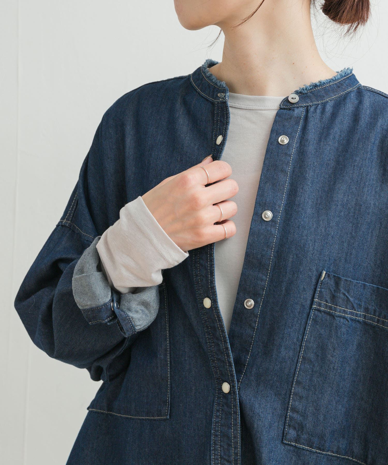 URBAN RESEARCH DOORS「リネン混シアーロングTシャツ」|Tシャツ・カットソー|ライトグレー