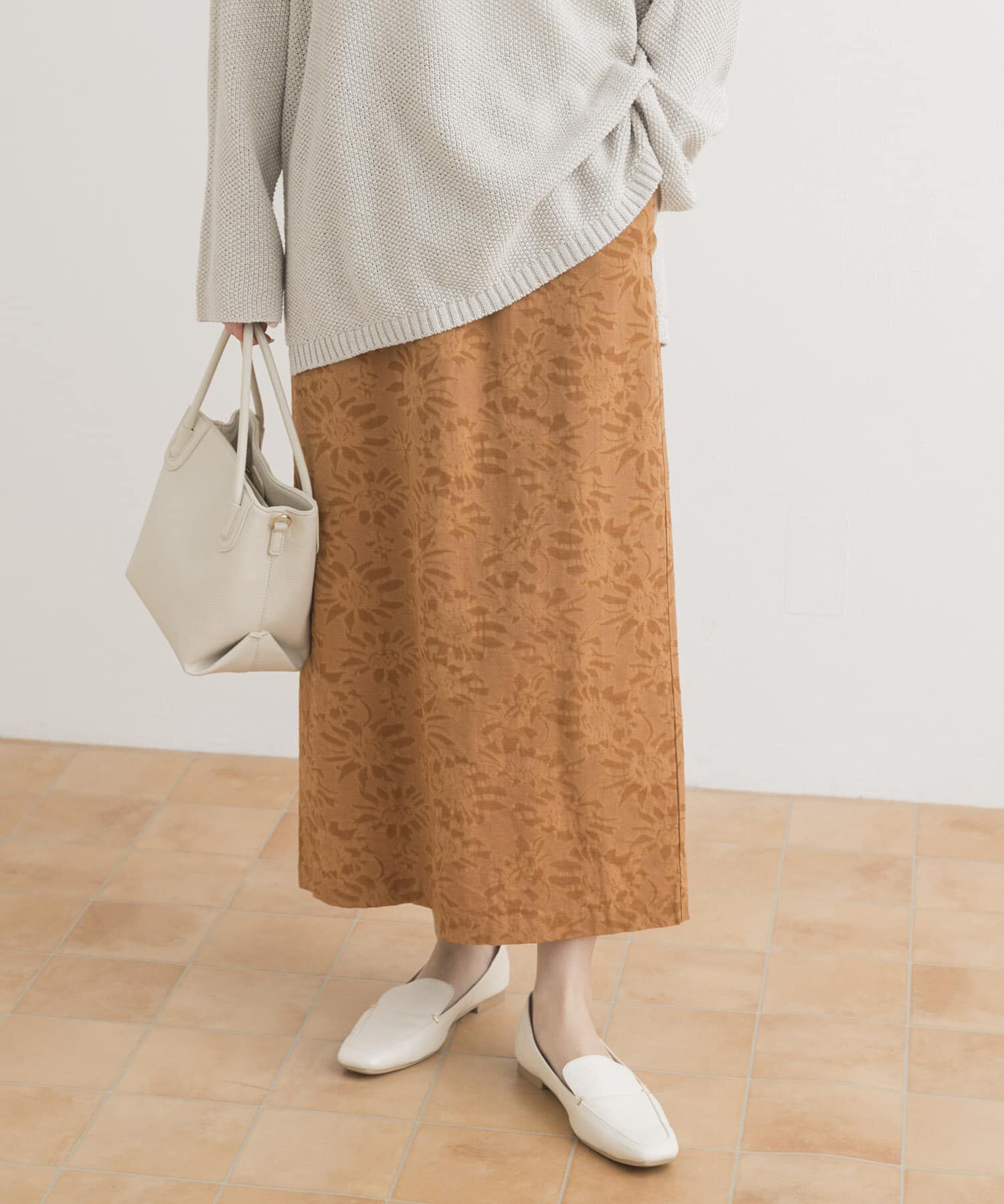 URBAN RESEARCH DOORS「ジャガードストレートスカート」|スカート|