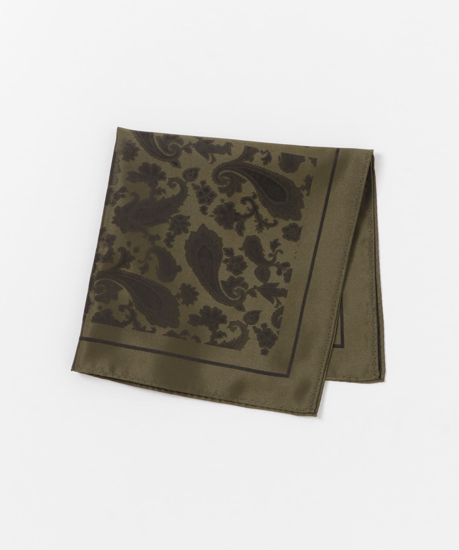 URBAN RESEARCH DOORS「LIFE STYLE TAILOR　シルクジャガード四面チーフ」|ハンカチ|カーキ