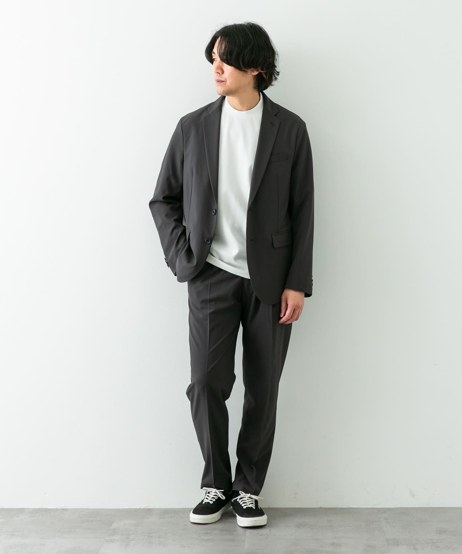 URBAN RESEARCH DOORS「『イージーケア』LIFE STYLE TAILOR　4WAYストレッチポリエステルパンツ」|スラックス|