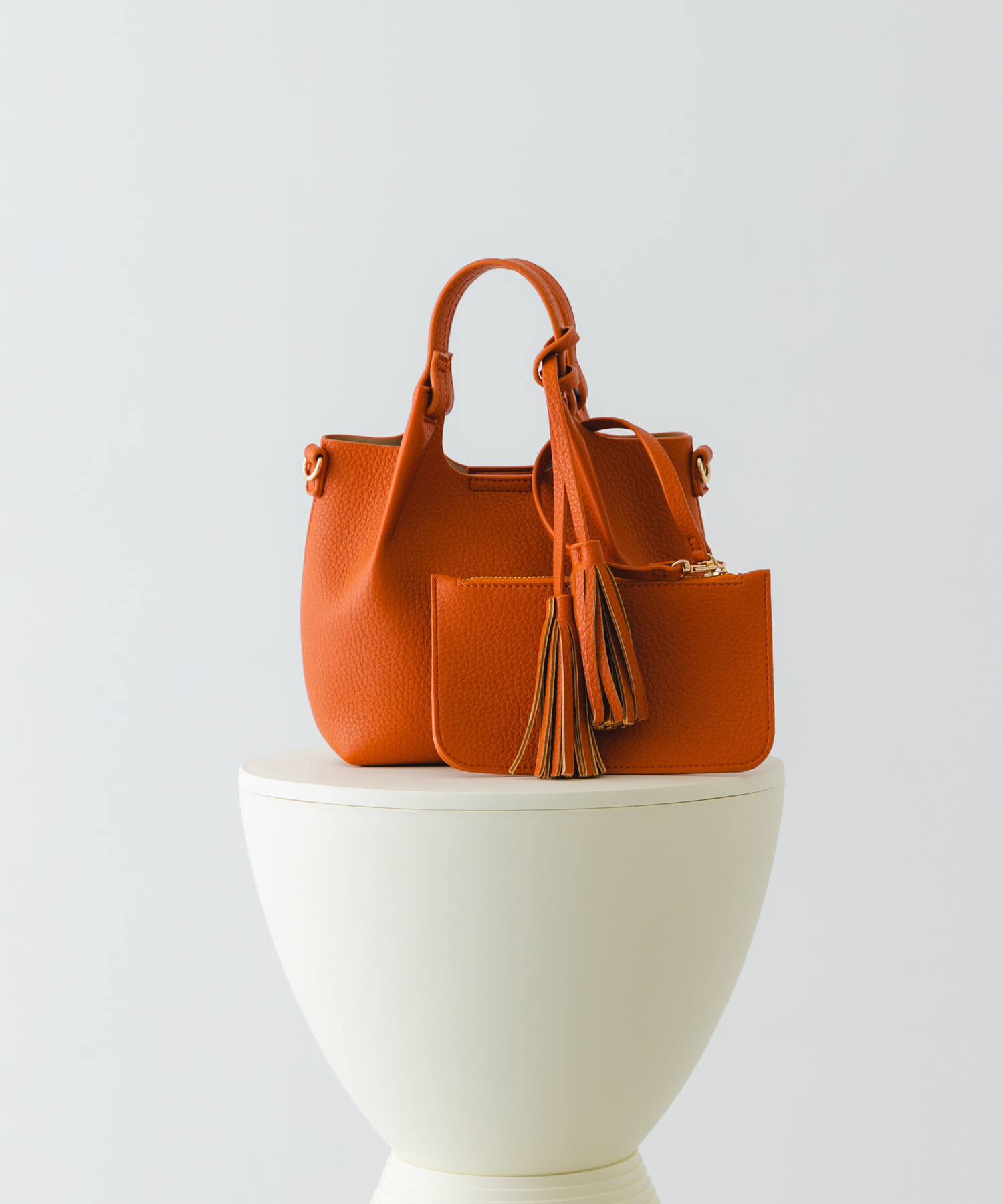 RODE SKO「ポーチ付タックミニショルダーバッグ」|ショルダー・メッセンジャー|オレンジ