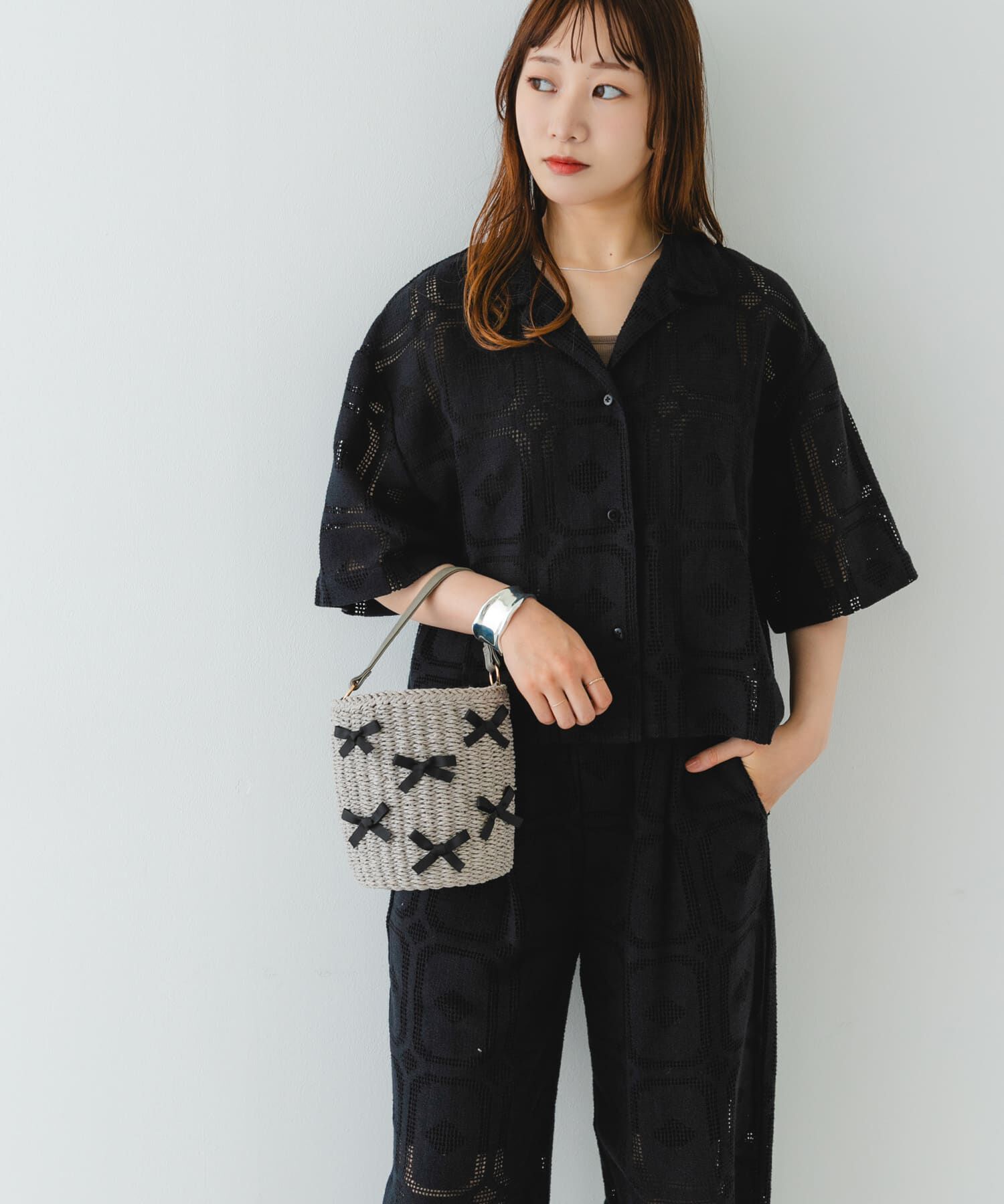 RODE SKO「リボンバスケットショルダーバッグ」|ショルダー・メッセンジャー|