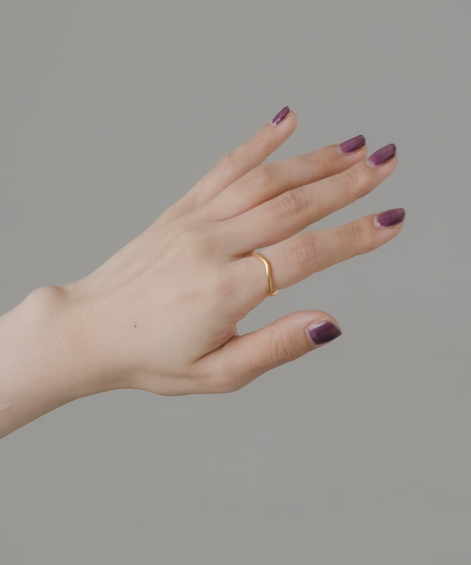 SMELLY「ステンレススィンニュアンスカーブリング」|リング|ゴールド