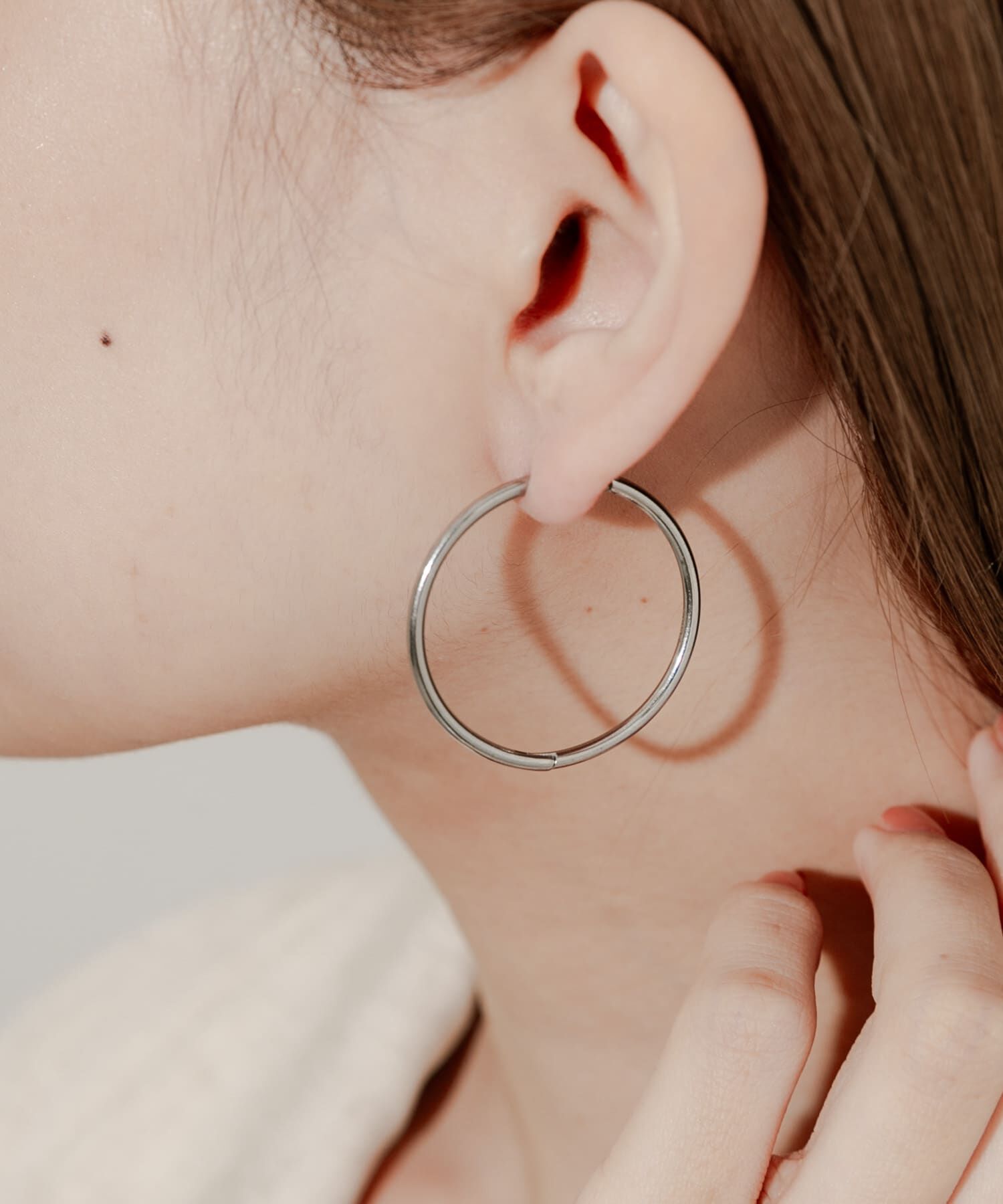 SMELLY「ステンレスフープピアス30mm」|ピアス|