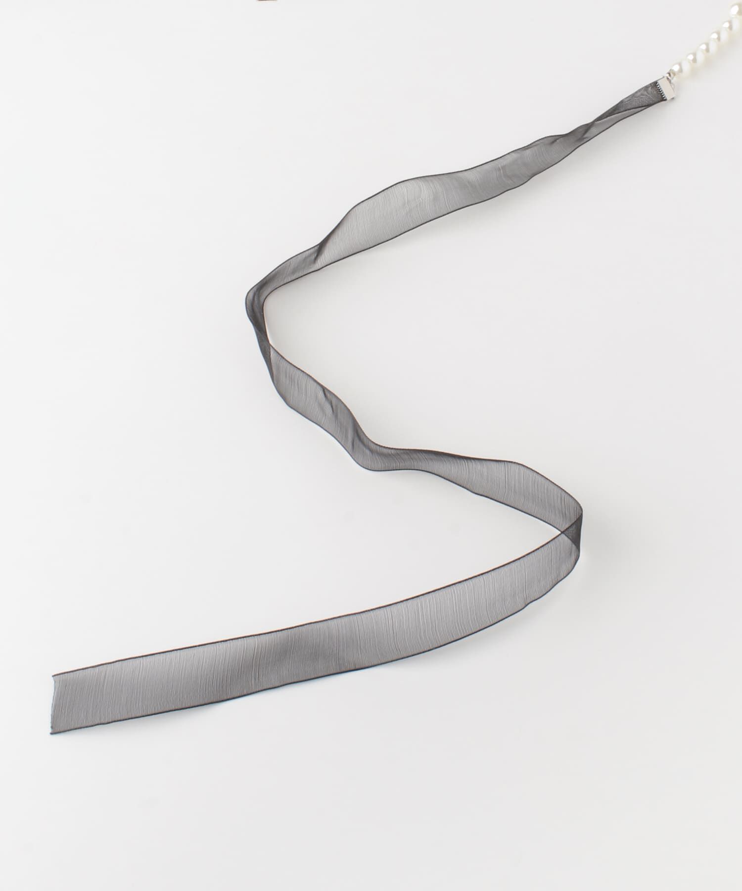 SMELLY「シアーリボンパールネックレス」|ネックレス|