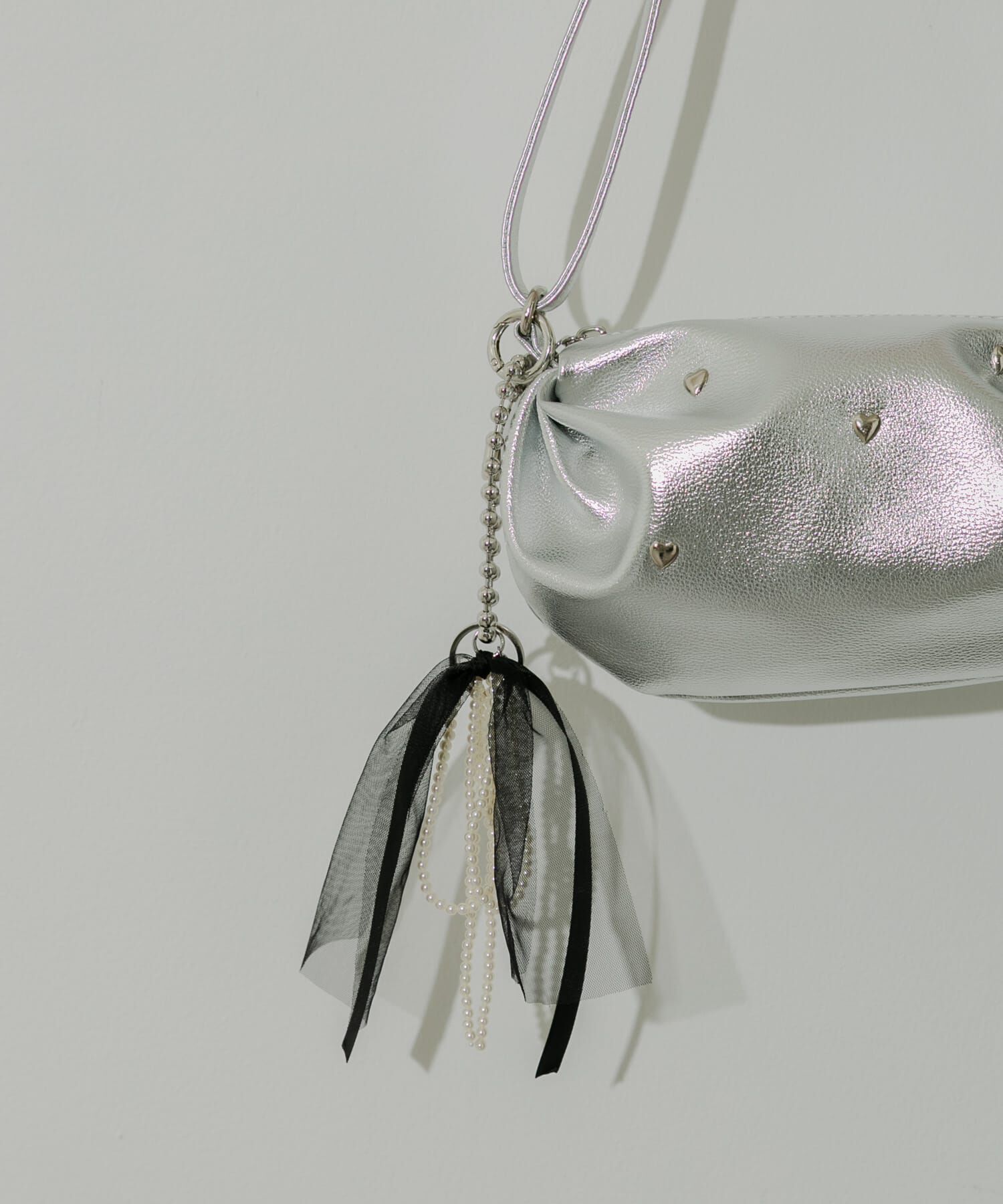 SMELLY「チュールリボンパールキーチェーン」|チャーム・キーホルダー|