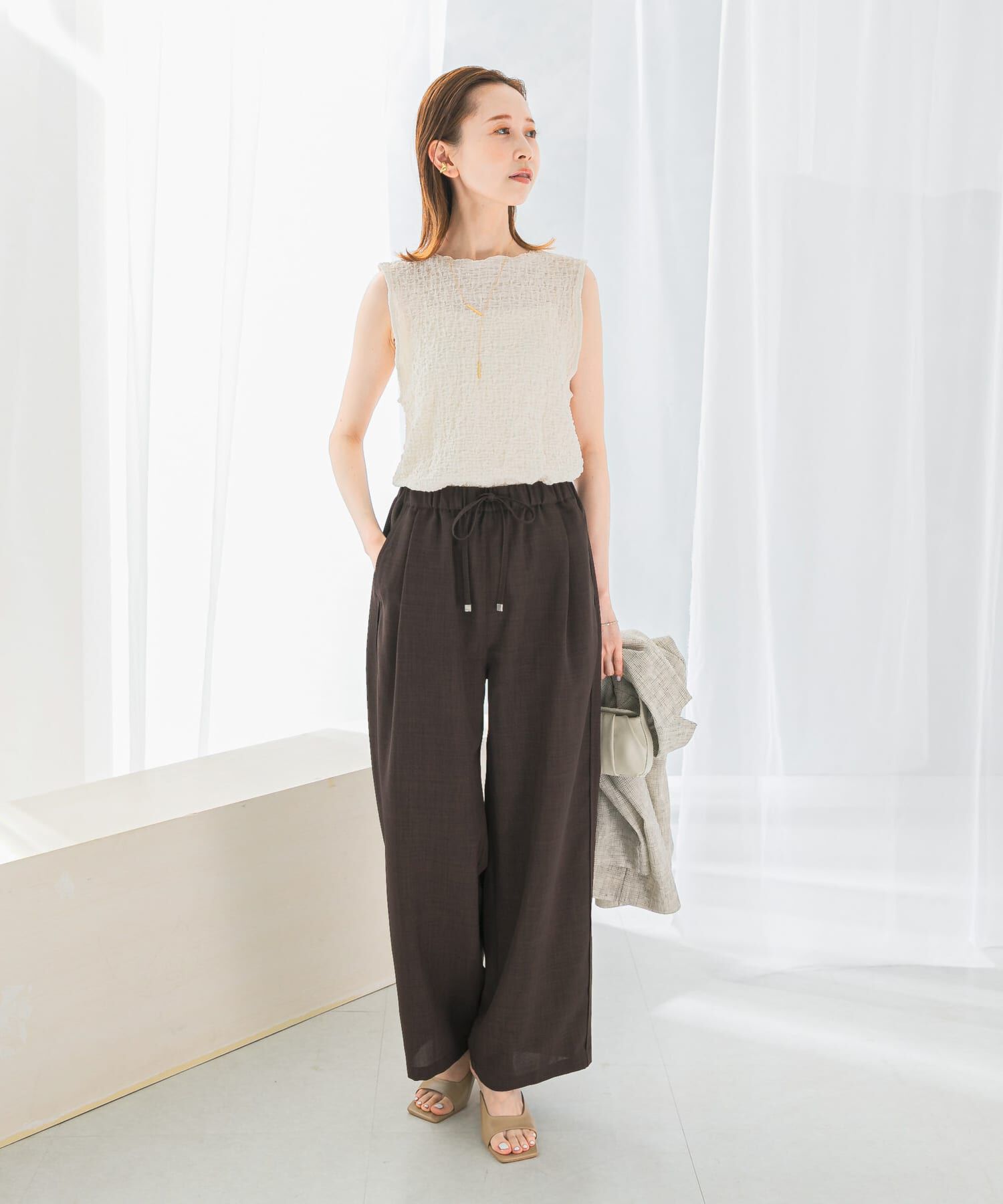 URBAN RESEARCH ROSSO「『UR TECH DRYLUXE』イージードロストパンツ」|その他|