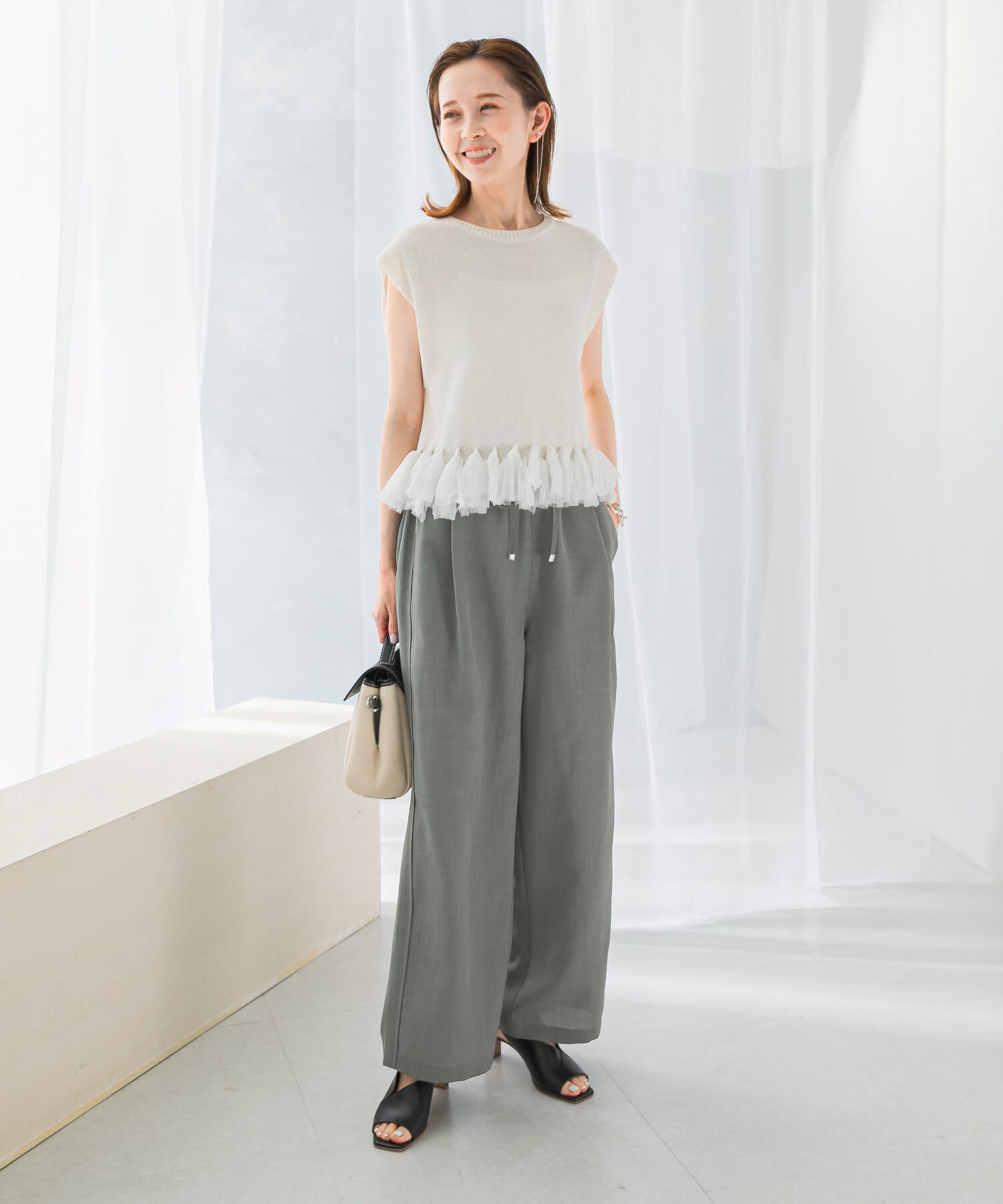 URBAN RESEARCH ROSSO「『UR TECH DRYLUXE』イージードロストパンツ」|その他|