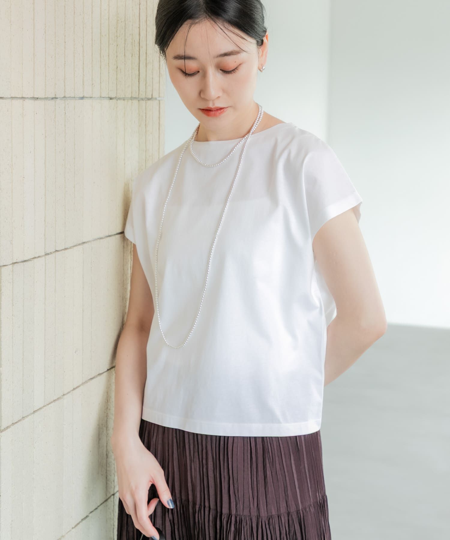 URBAN RESEARCH「スーピマコットンボートネックカットソー」|Tシャツ・カットソー|