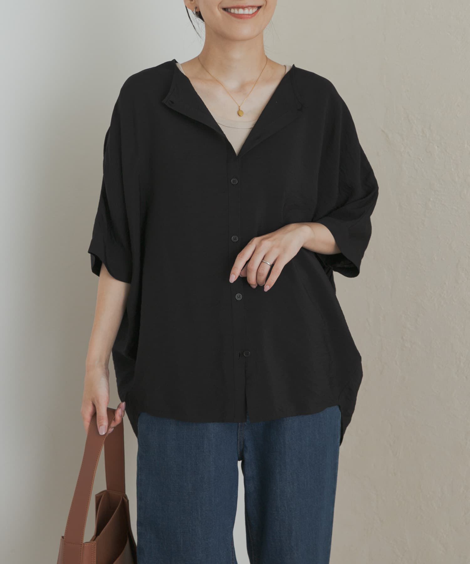 URBAN RESEARCH DOORS「バックシャーリングドルマンブラウス」|シャツ・ブラウス|