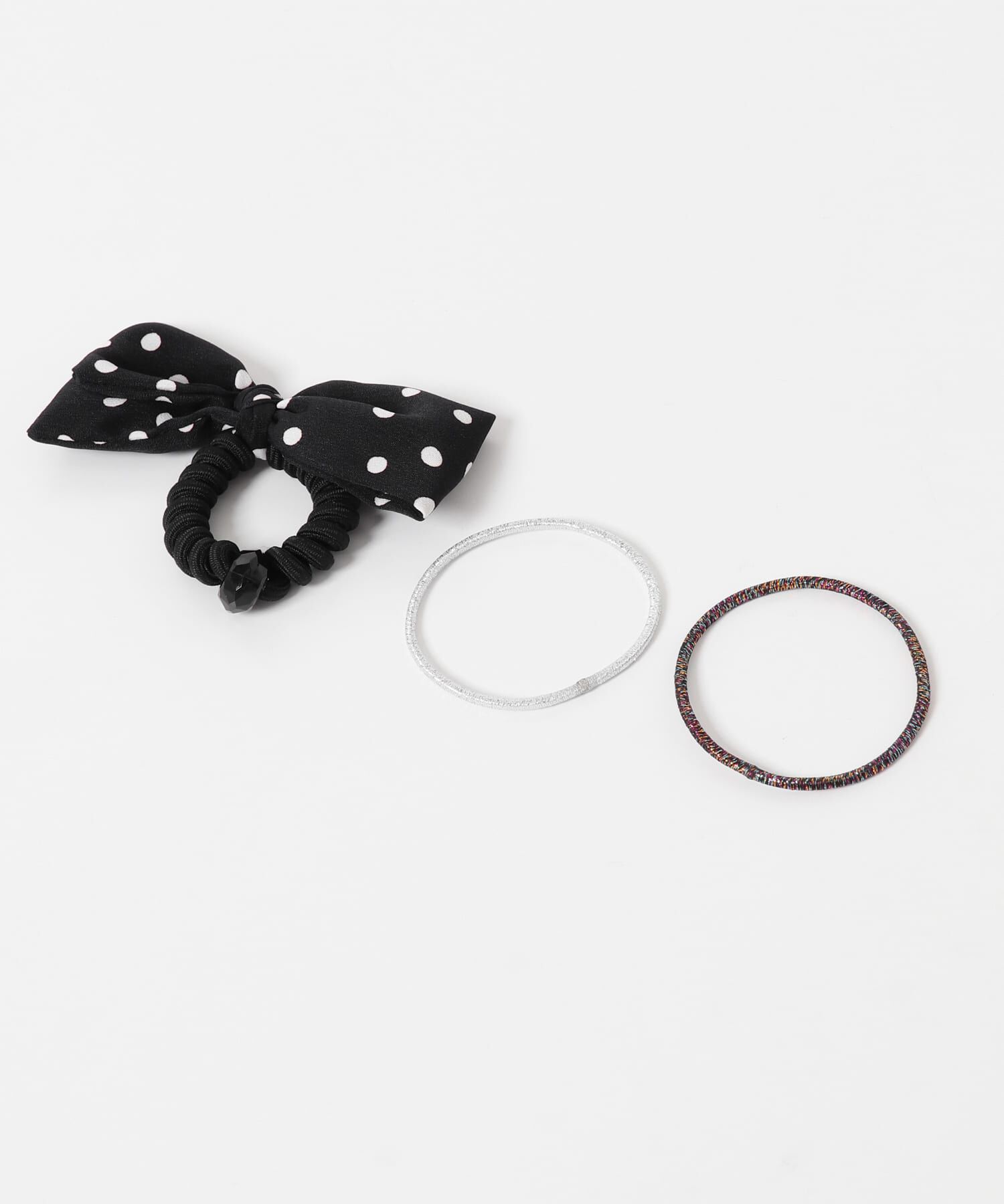 SMELLY「ドットリボン3セットヘアゴム」|ヘアゴム・シュシュ|