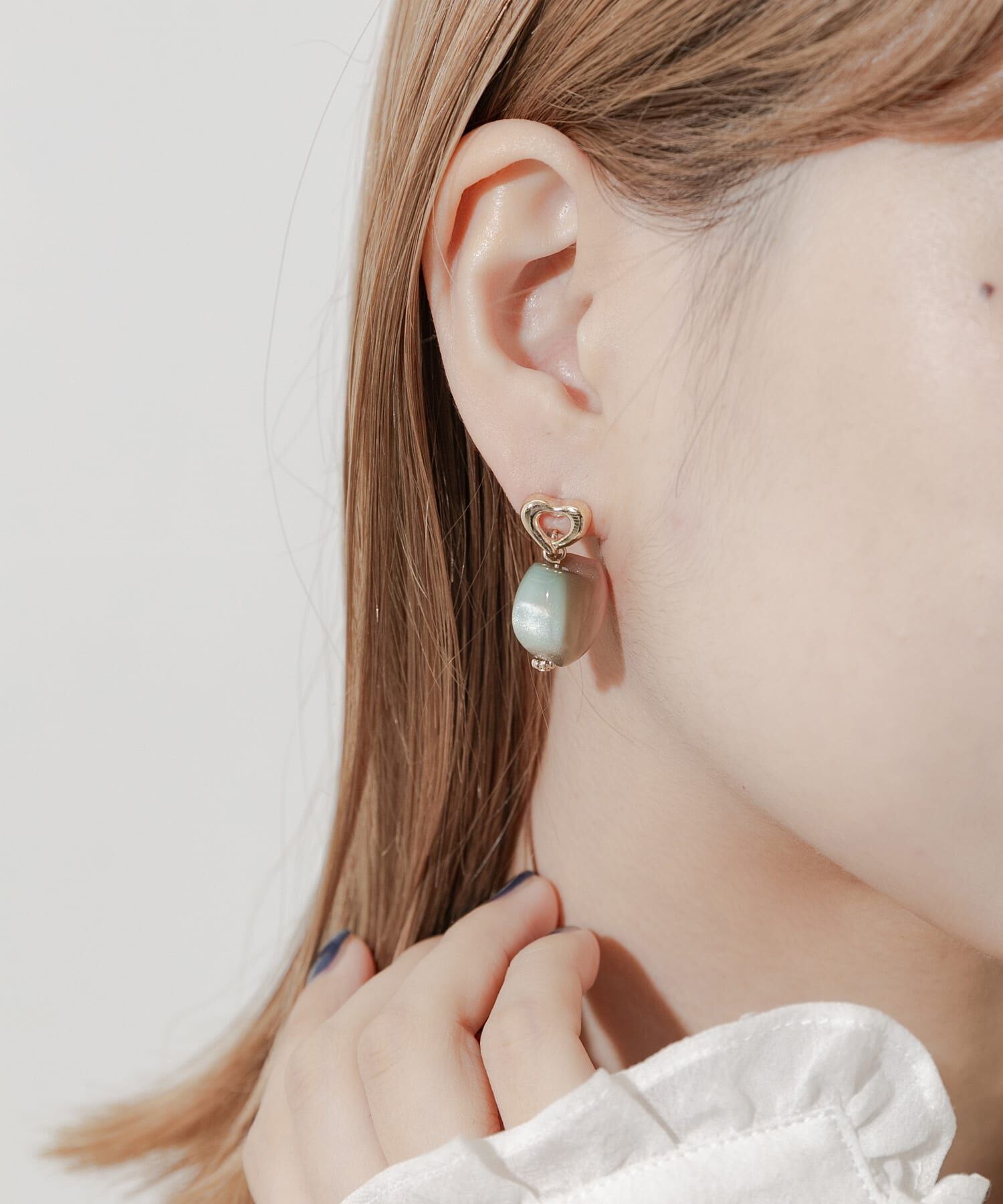 SMELLY「マーブルカラージュシハートピアス」|ピアス|