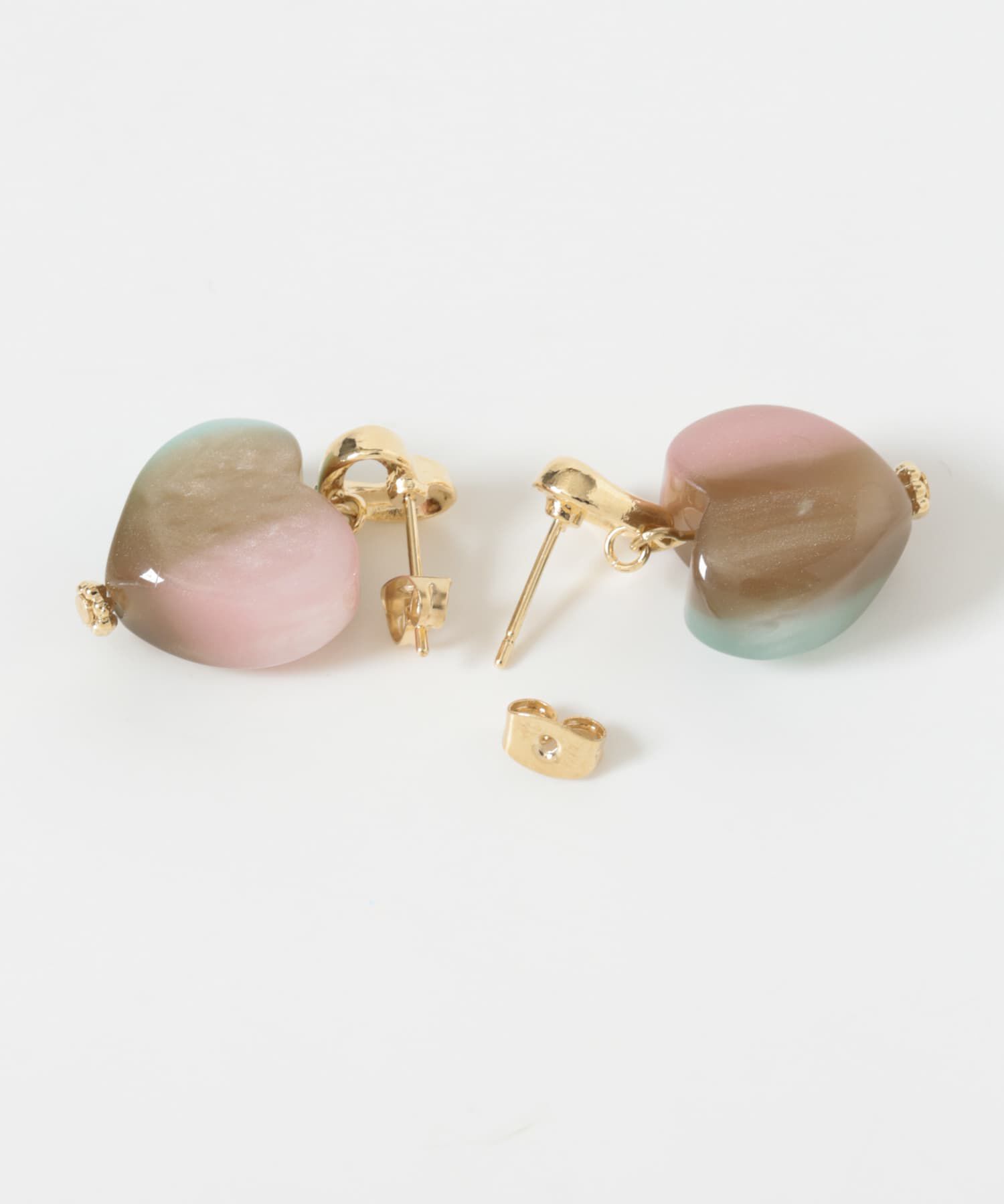 SMELLY「マーブルカラージュシハートピアス」|ピアス|