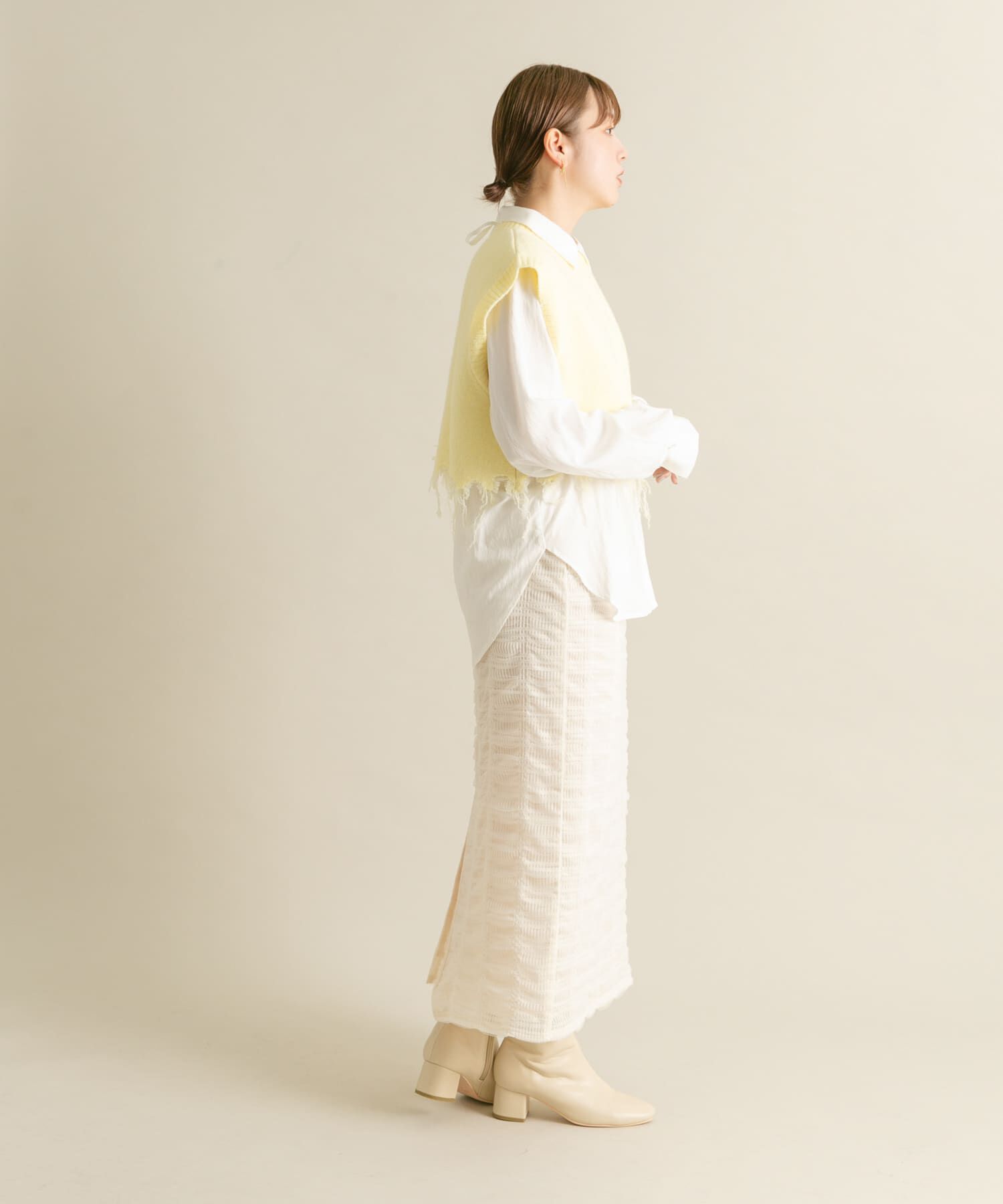  「シャーリングIラインスカート」|スカート|