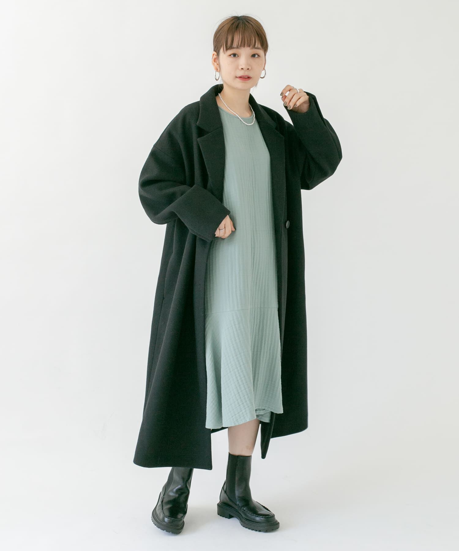  「ガーゼペプラムワンピース」|ワンピース|