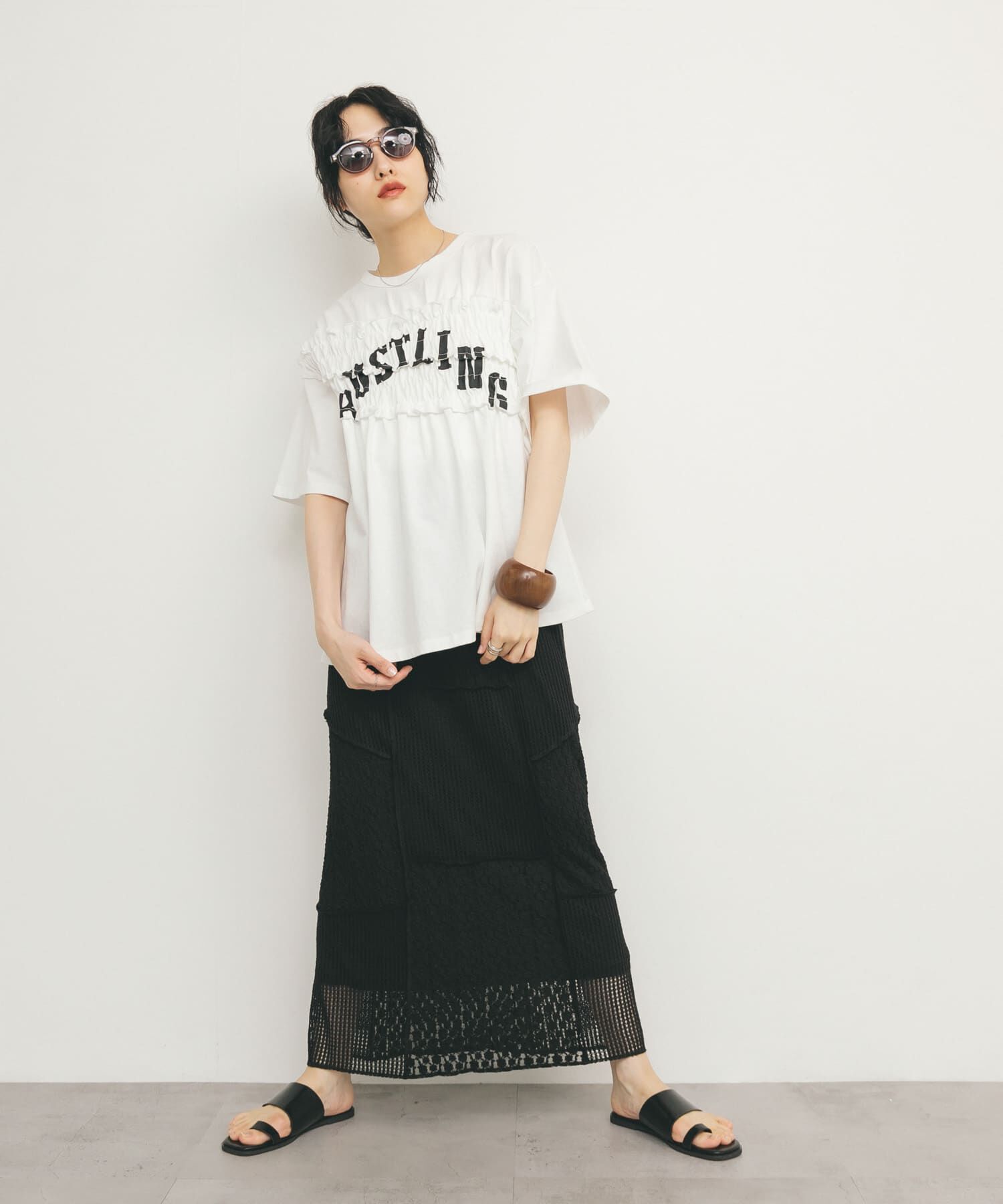  「シャーリングリメイクTEE」|Tシャツ・カットソー|