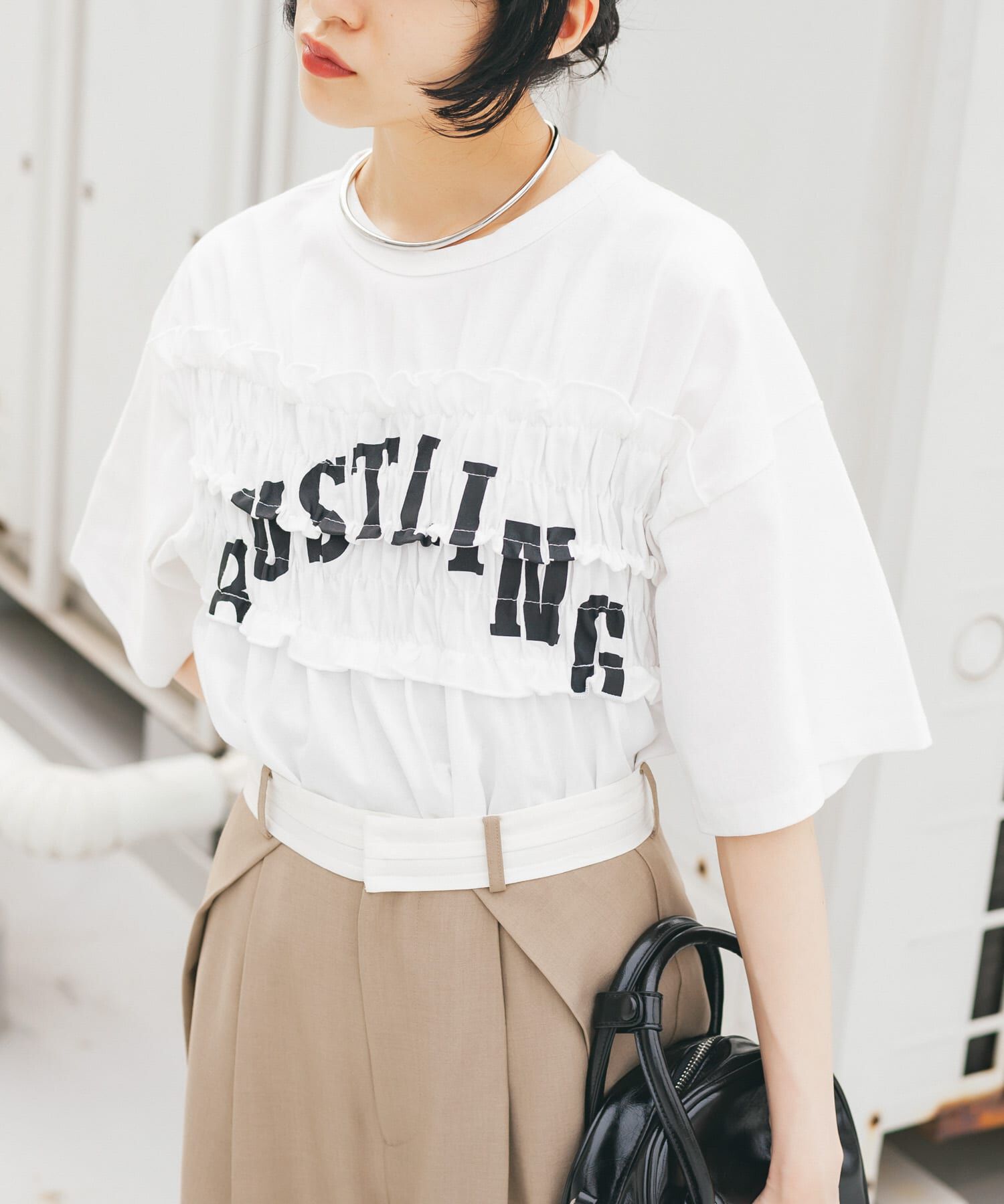  「シャーリングリメイクTEE」|Tシャツ・カットソー|