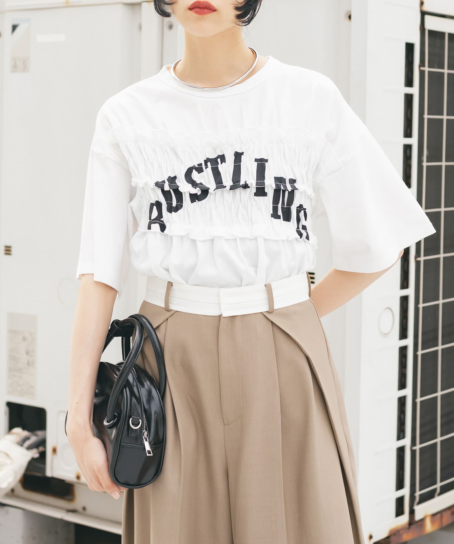  「シャーリングリメイクTEE」|Tシャツ・カットソー|