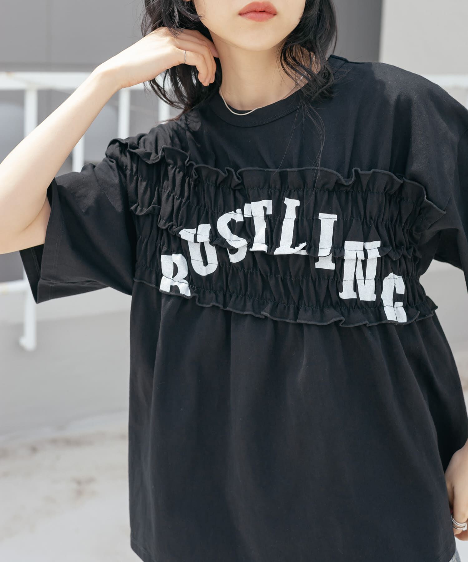  「シャーリングリメイクTEE」|Tシャツ・カットソー|