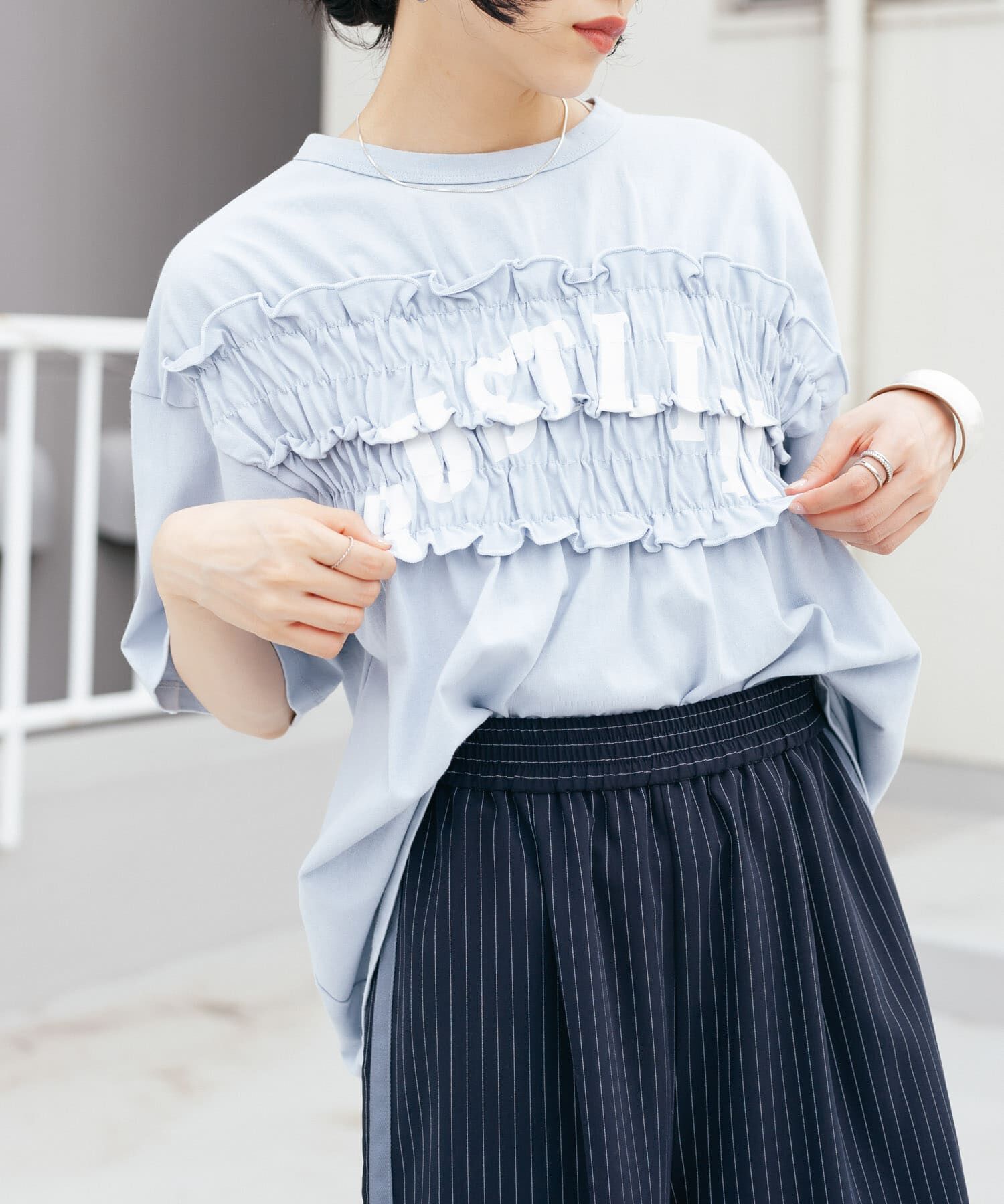  「シャーリングリメイクTEE」|Tシャツ・カットソー|