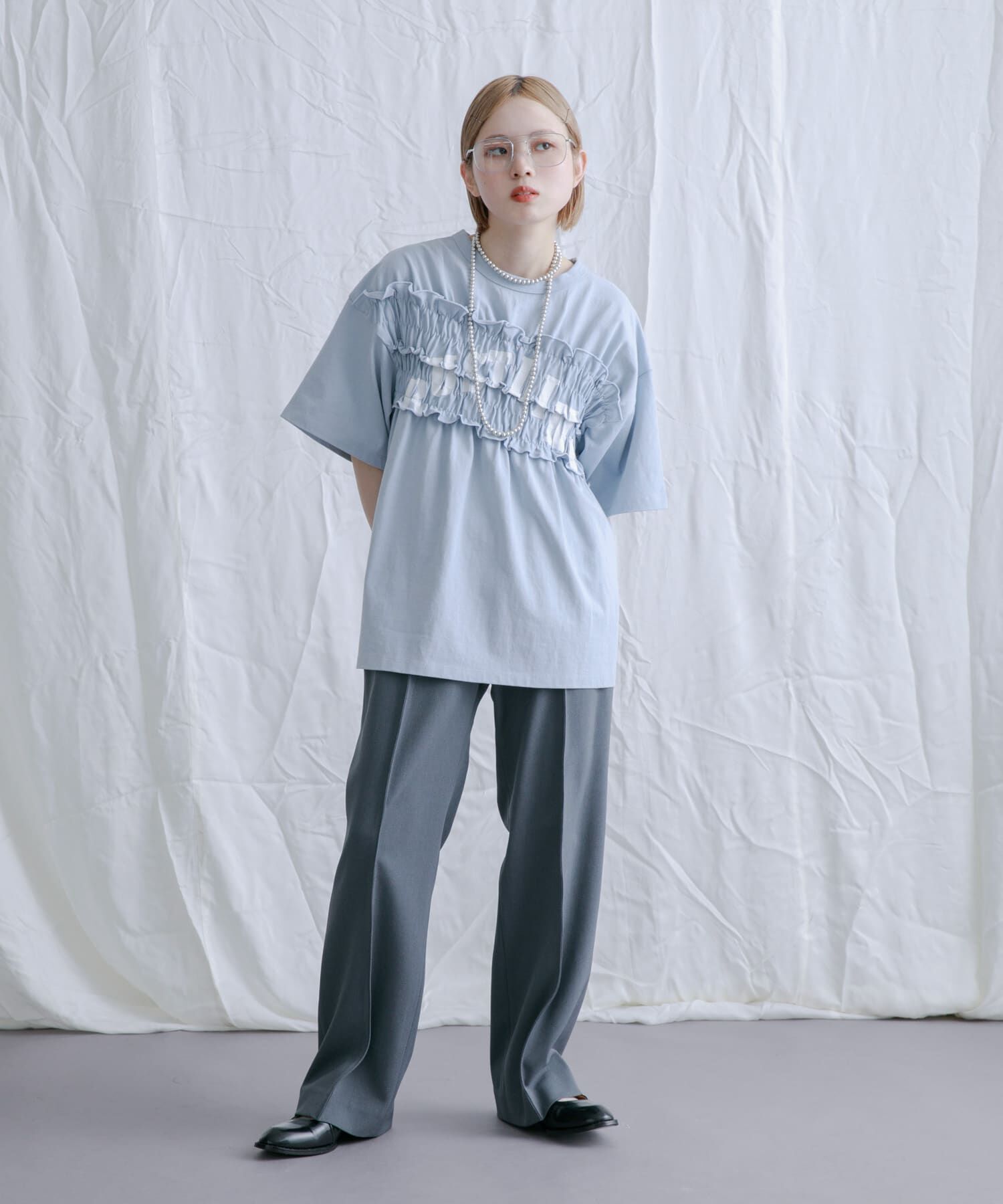  「シャーリングリメイクTEE」|Tシャツ・カットソー|