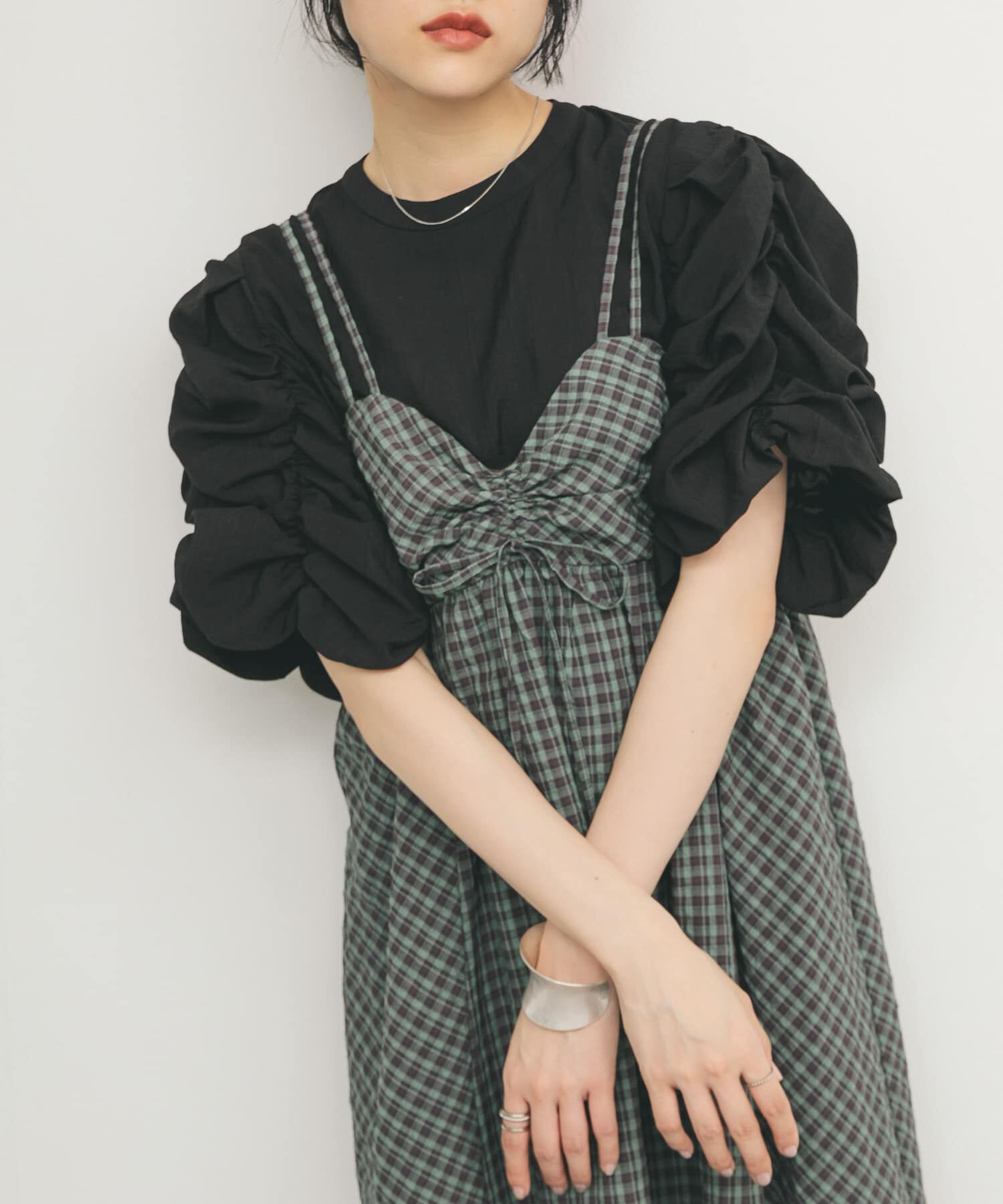  「シャーリングスリーブブラウス」|シャツ・ブラウス|