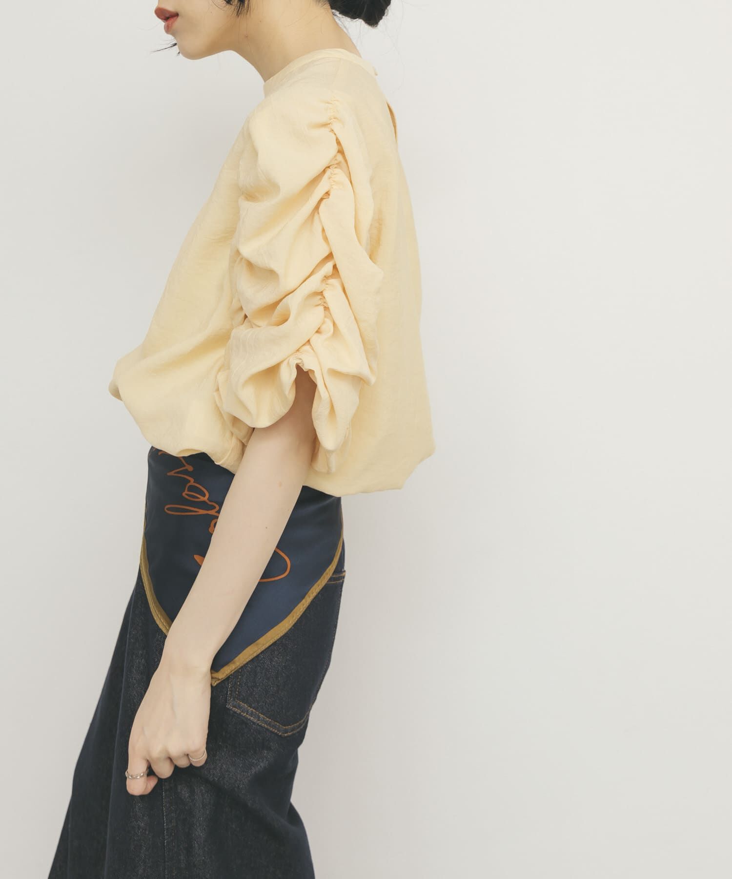  「シャーリングスリーブブラウス」|シャツ・ブラウス|