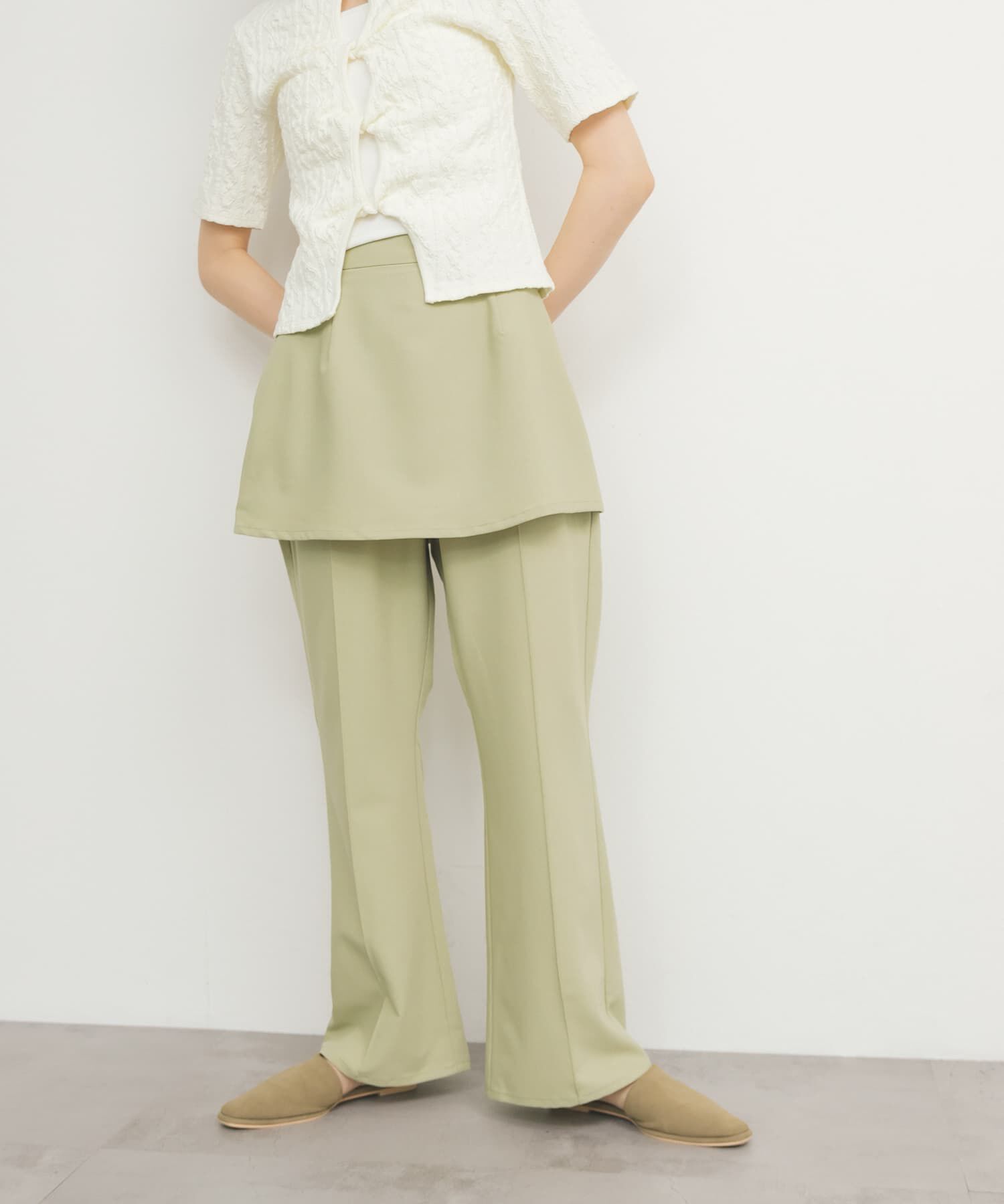  「『2サイズ展開』スカートレイヤードフレアパンツ」|その他|