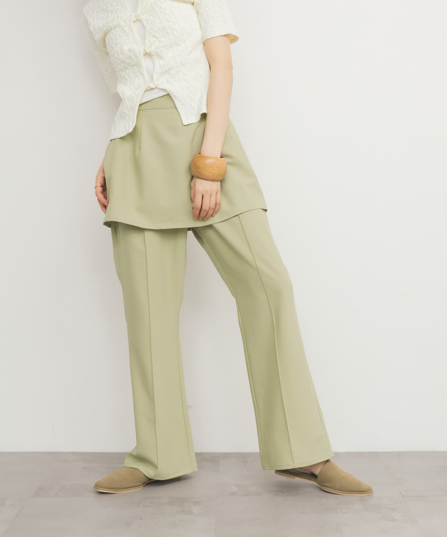  「『2サイズ展開』スカートレイヤードフレアパンツ」|その他|