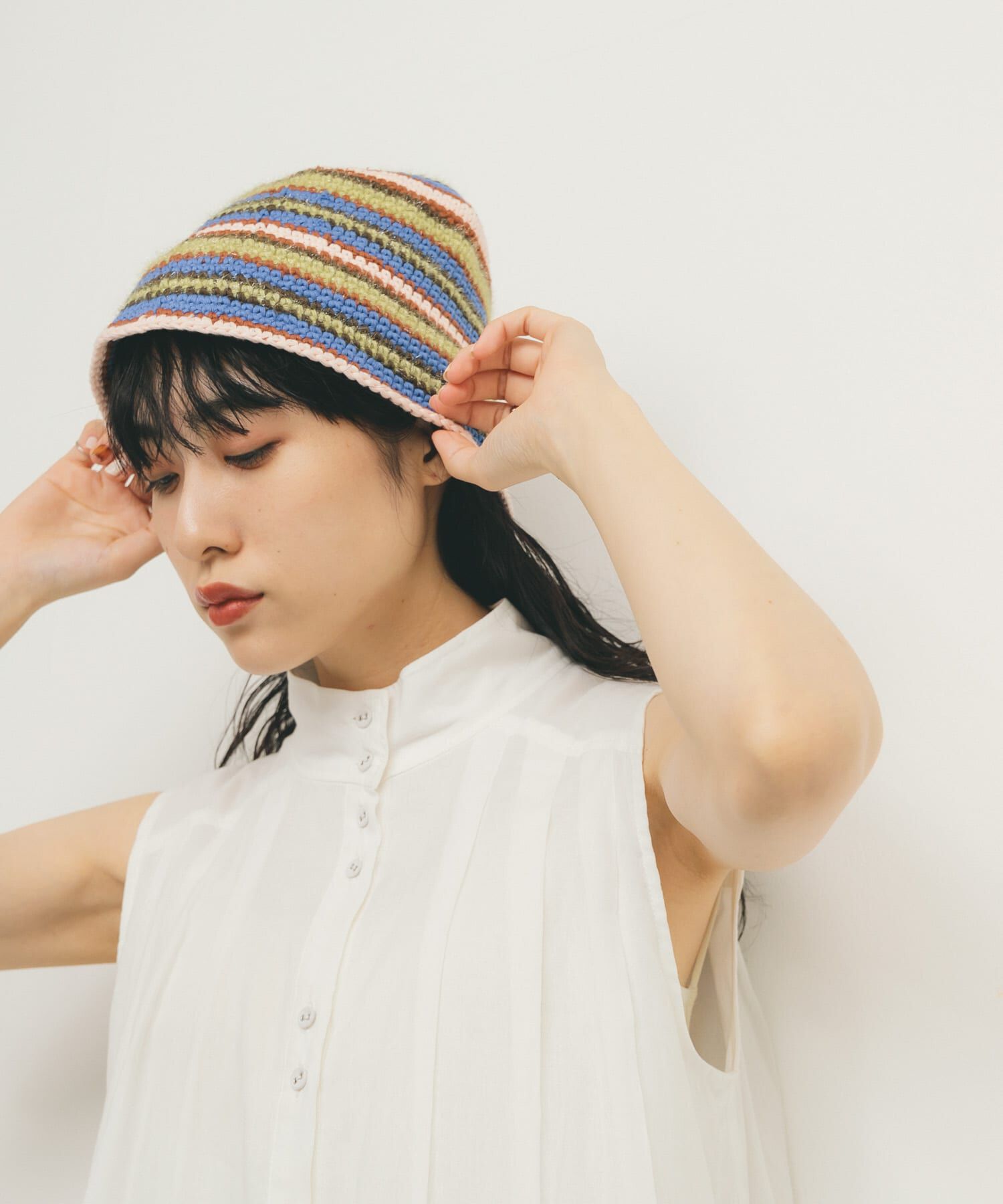  「マルチボーダーニットHAT」|ニット帽|