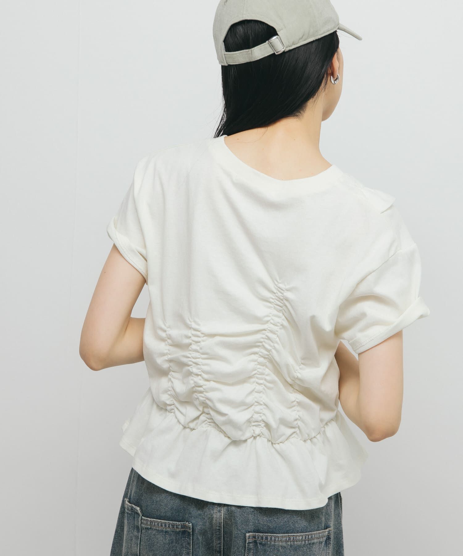  「シャーリングデザインTEE」|Tシャツ・カットソー|