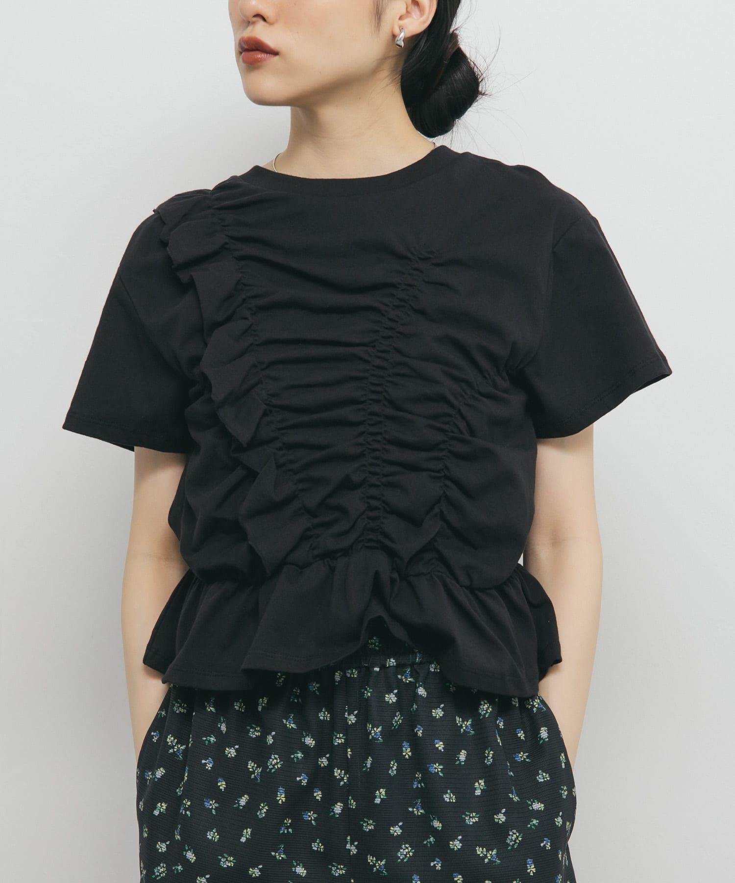  「シャーリングデザインTEE」|Tシャツ・カットソー|