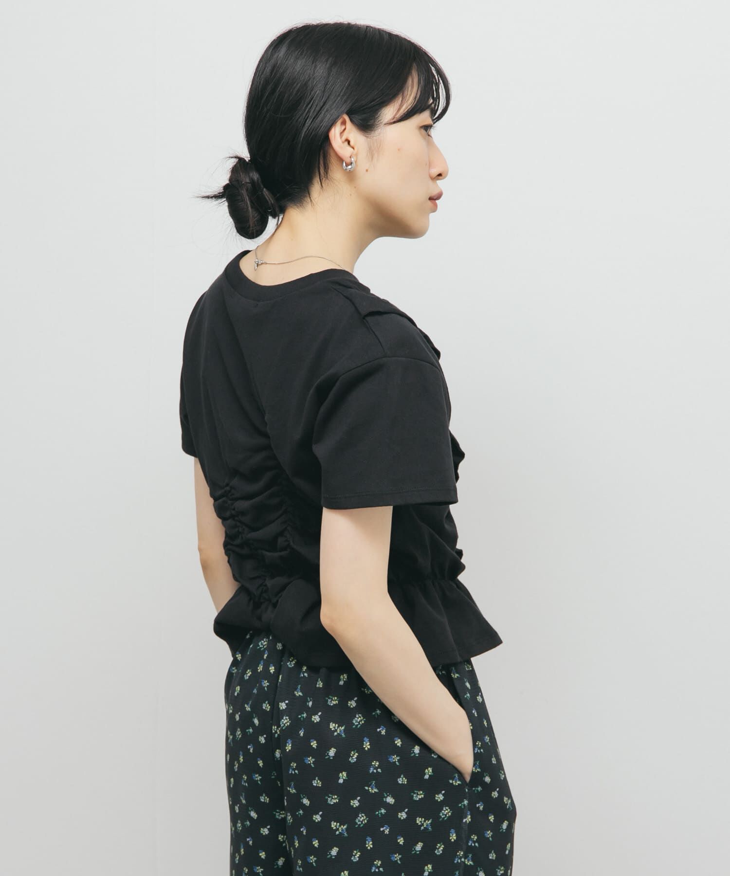  「シャーリングデザインTEE」|Tシャツ・カットソー|