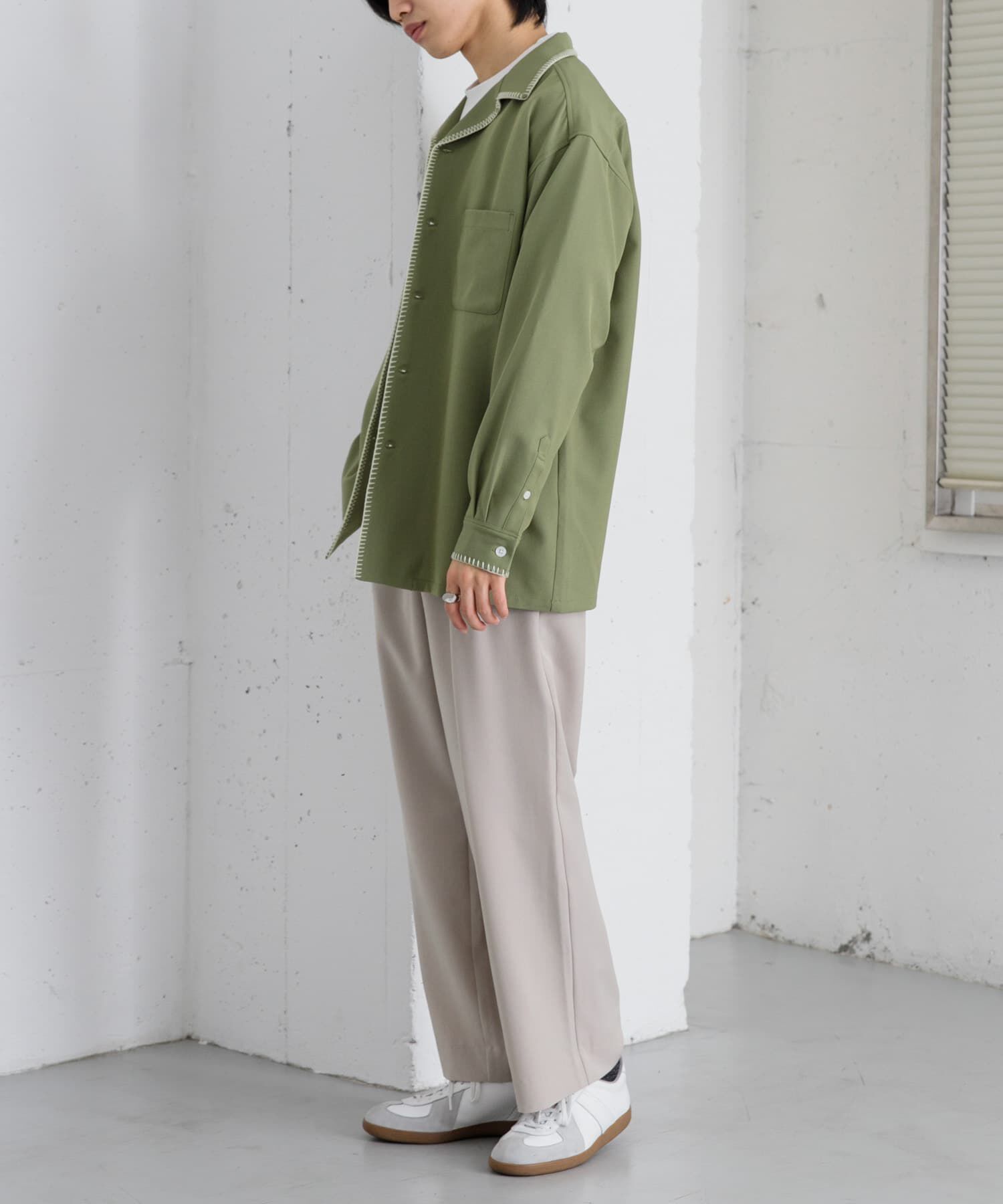 SENSE OF PLACE by URBAN RESEARCH「『ｲｰｼﾞｰｹｱ』『つぐ吉&times;SOP』ﾌﾞﾗﾝｹｯﾄｽﾃｯﾁｵｰﾌﾟﾝｶ  」|シャツ・ブラウス|