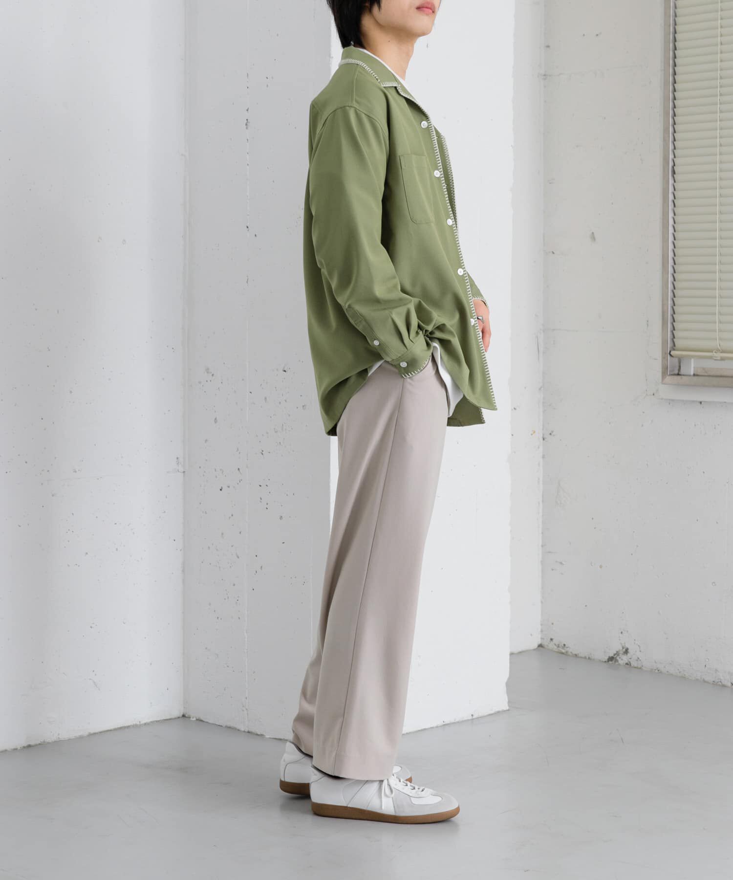 SENSE OF PLACE by URBAN RESEARCH「『ｲｰｼﾞｰｹｱ』『つぐ吉&times;SOP』ﾌﾞﾗﾝｹｯﾄｽﾃｯﾁｵｰﾌﾟﾝｶ  」|シャツ・ブラウス|