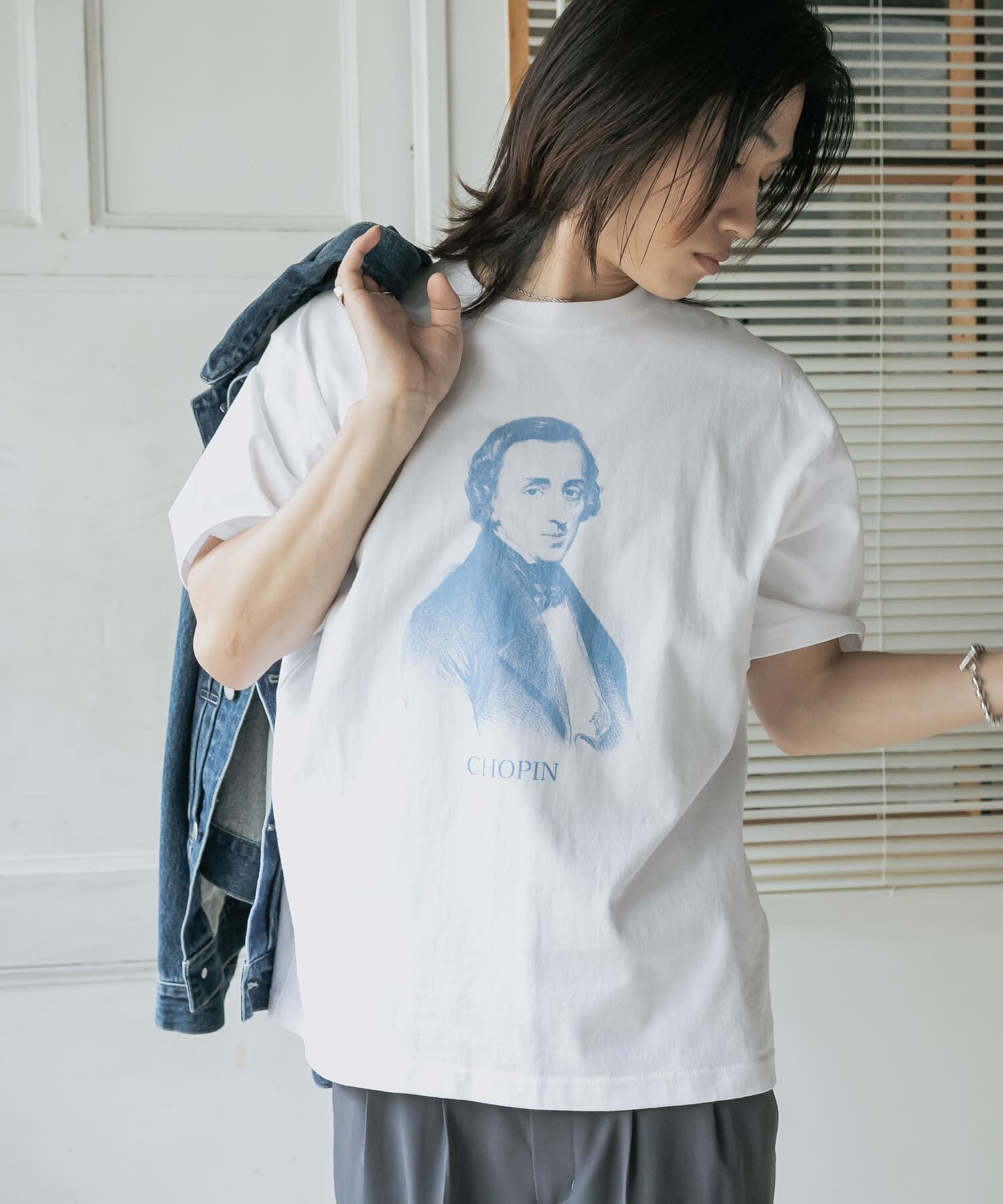 SENSE OF PLACE by URBAN RESEARCH「ヴィンテージライクTシャツ(ショパン)」|Tシャツ・カットソー|ホワイト