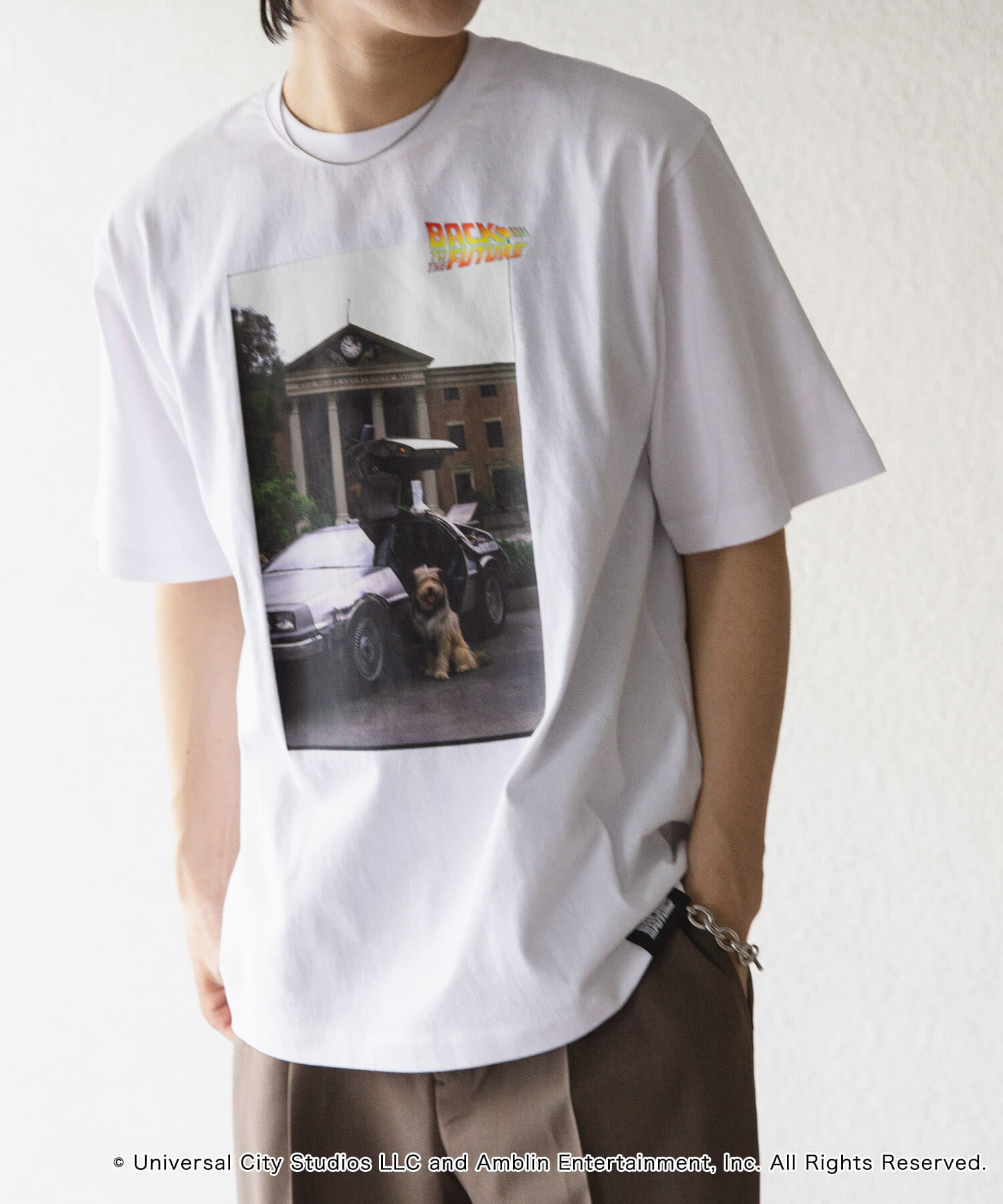 SENSE OF PLACE by URBAN RESEARCH「『別注』SENSE OF PLACE&times;BTTF　クルーネックプリントTシャツ B」|Tシャツ・カットソー|