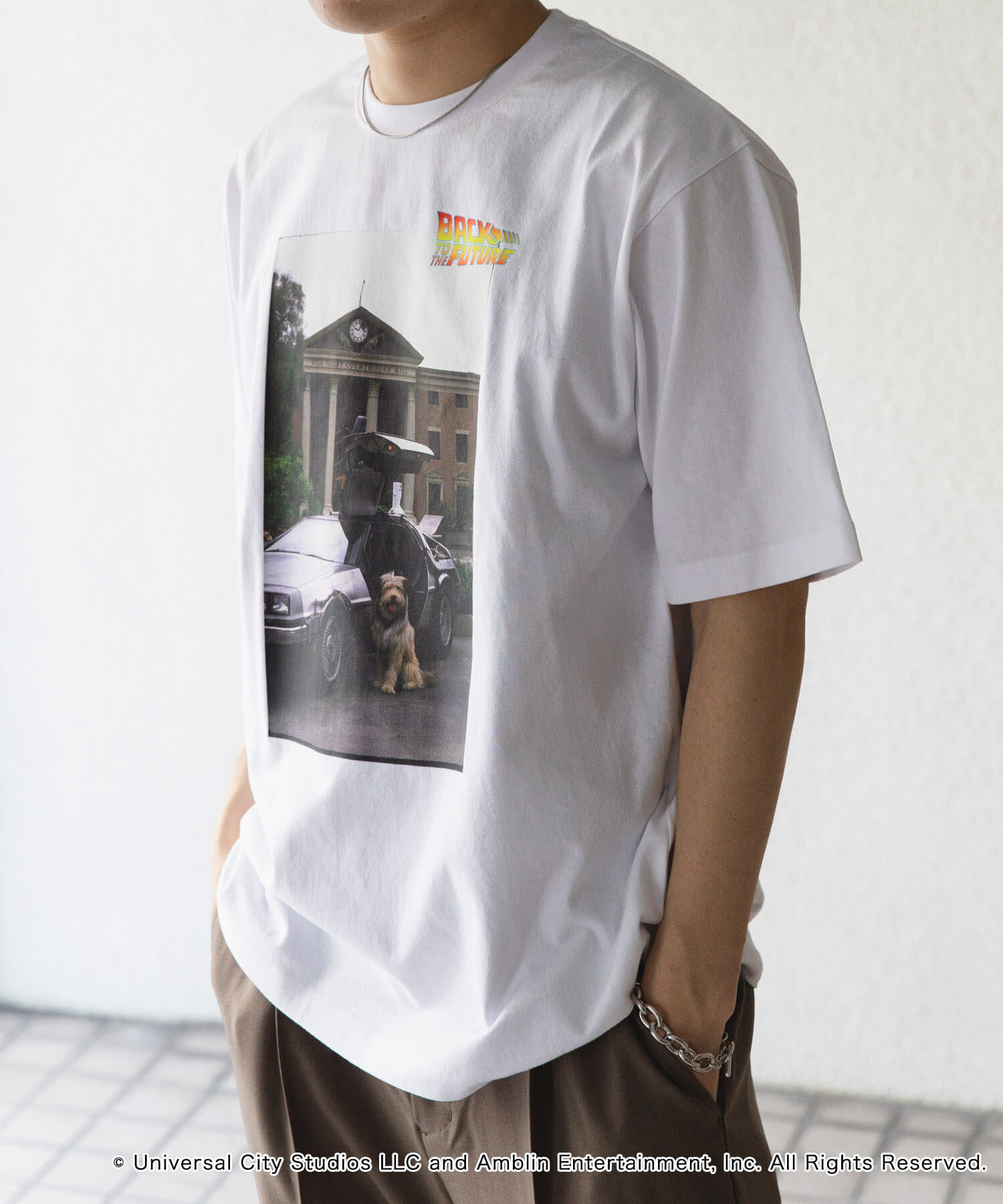 SENSE OF PLACE by URBAN RESEARCH「『別注』SENSE OF PLACE&times;BTTF　クルーネックプリントTシャツ B」|Tシャツ・カットソー|