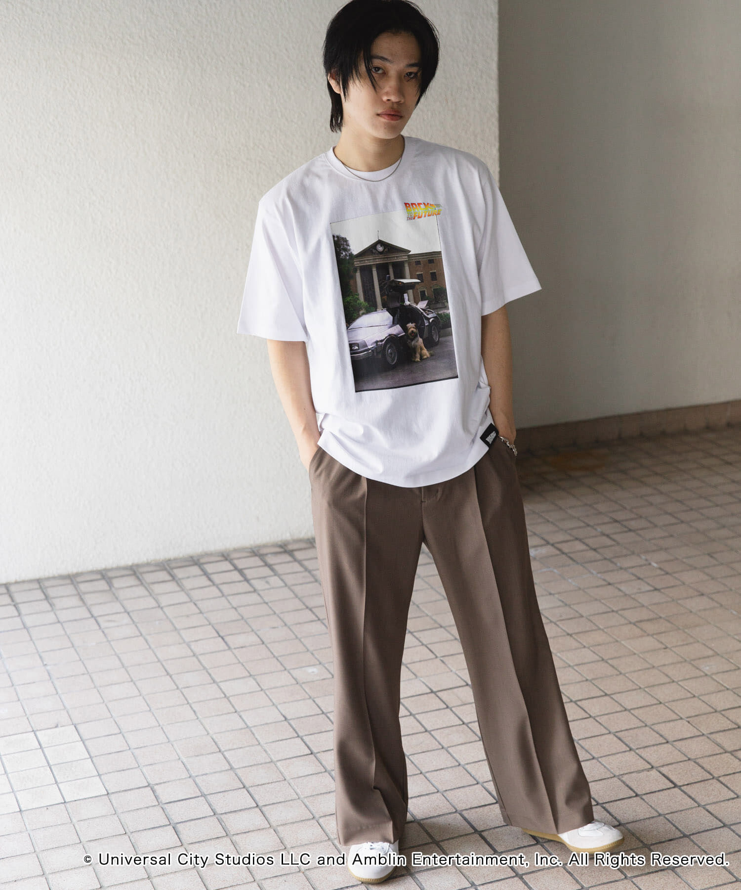 SENSE OF PLACE by URBAN RESEARCH「『別注』SENSE OF PLACE&times;BTTF　クルーネックプリントTシャツ B」|Tシャツ・カットソー|