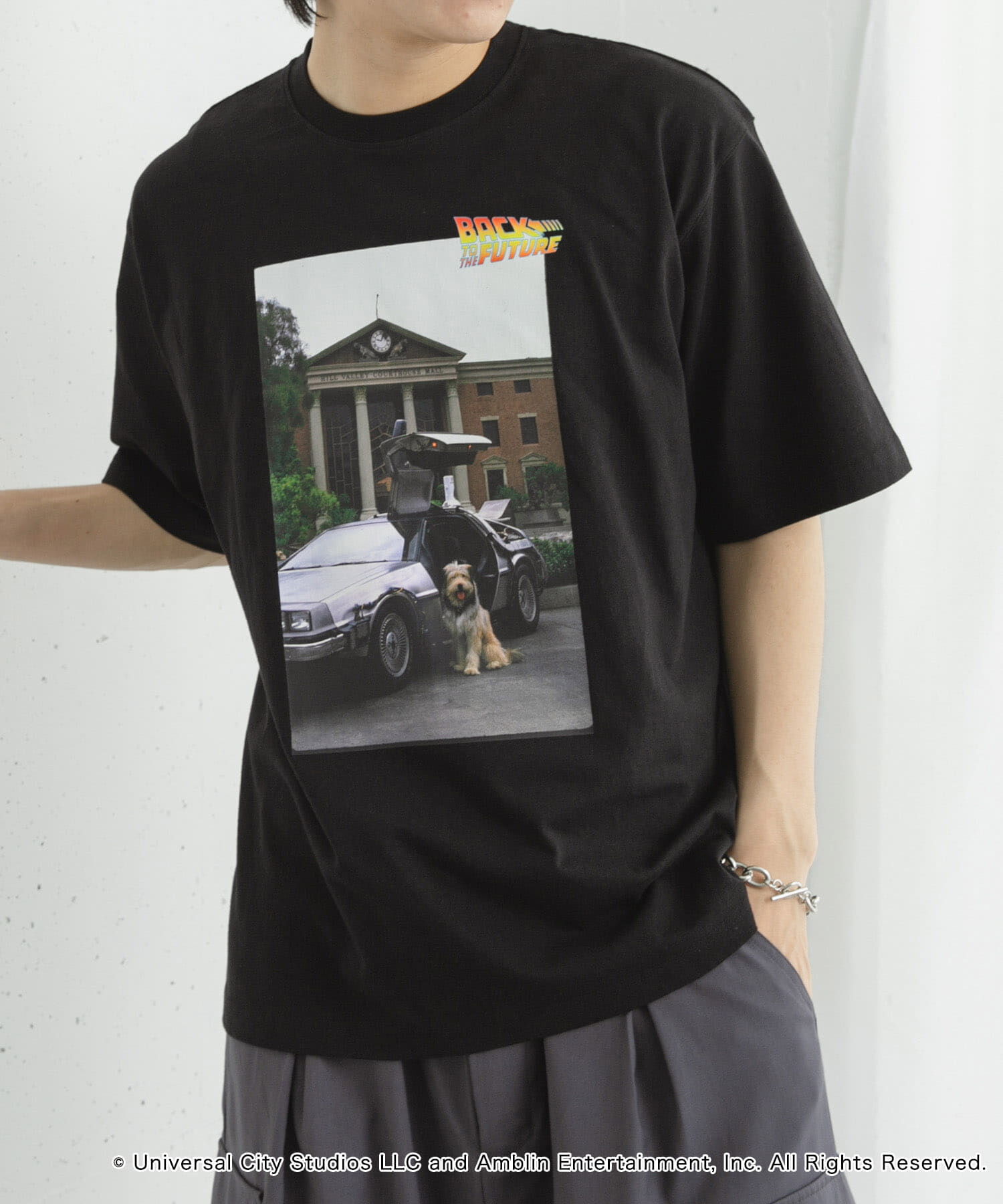 SENSE OF PLACE by URBAN RESEARCH「『別注』SENSE OF PLACE&times;BTTF　クルーネックプリントTシャツ B」|Tシャツ・カットソー|