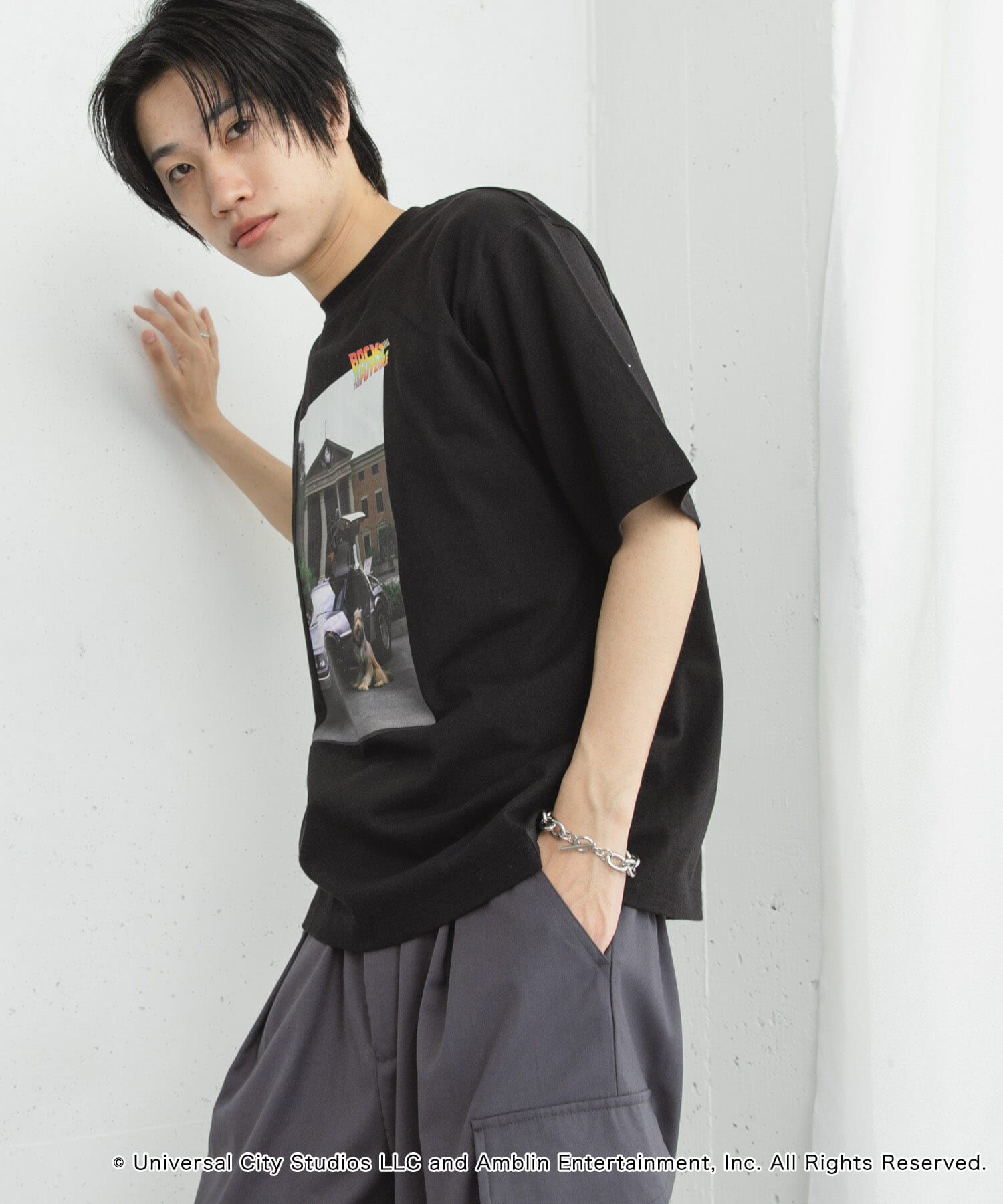 SENSE OF PLACE by URBAN RESEARCH「『別注』SENSE OF PLACE&times;BTTF　クルーネックプリントTシャツ B」|Tシャツ・カットソー|