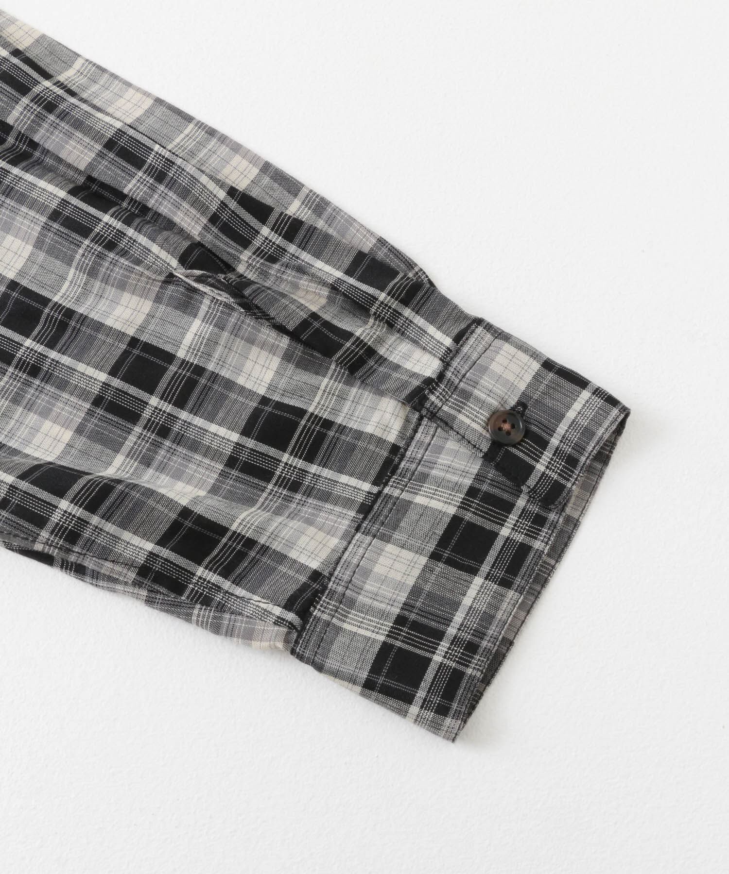 SENSE OF PLACE by URBAN RESEARCH「『ユニセックス』シアーチェックオープンカラーロングスリーブシャツ」|シャツ・ブラウス|