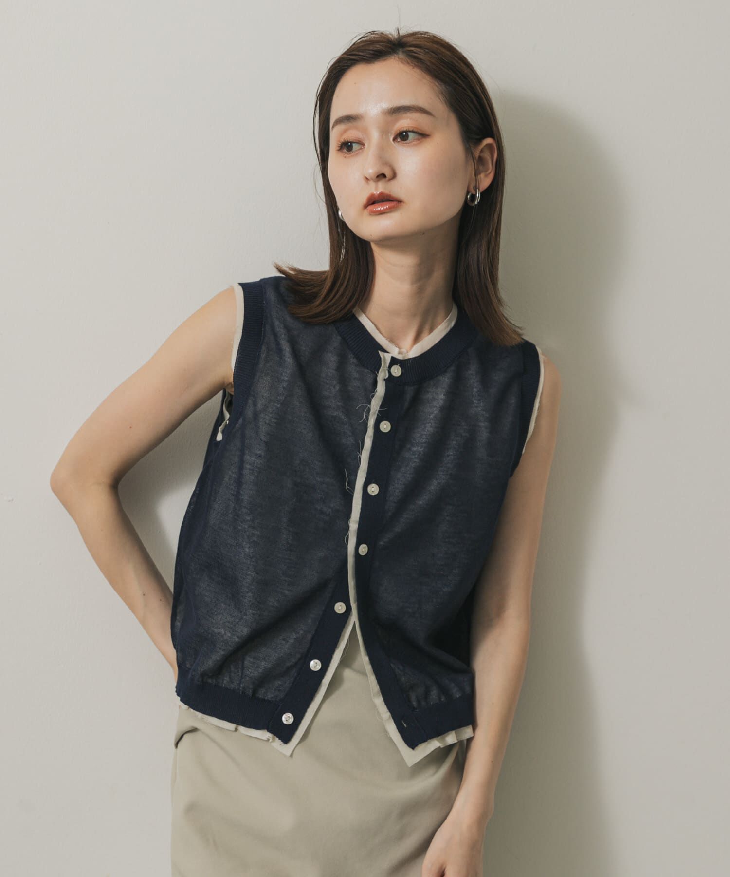 SENSE OF PLACE by URBAN RESEARCH「カットオフレイヤードセーター」|ニット・セーター|