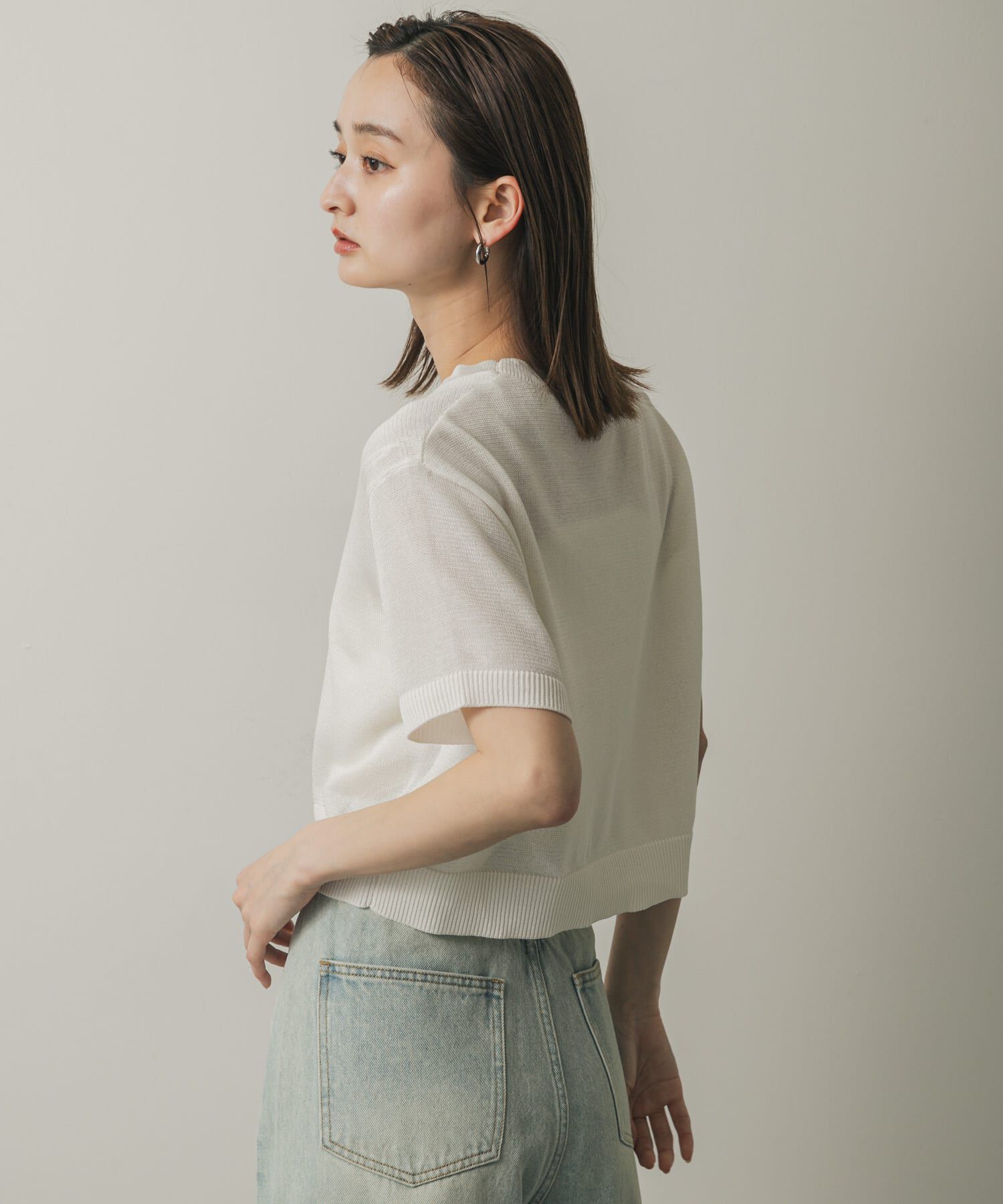 SENSE OF PLACE by URBAN RESEARCH「クルーネッククロップドセーター」|ニット・セーター|